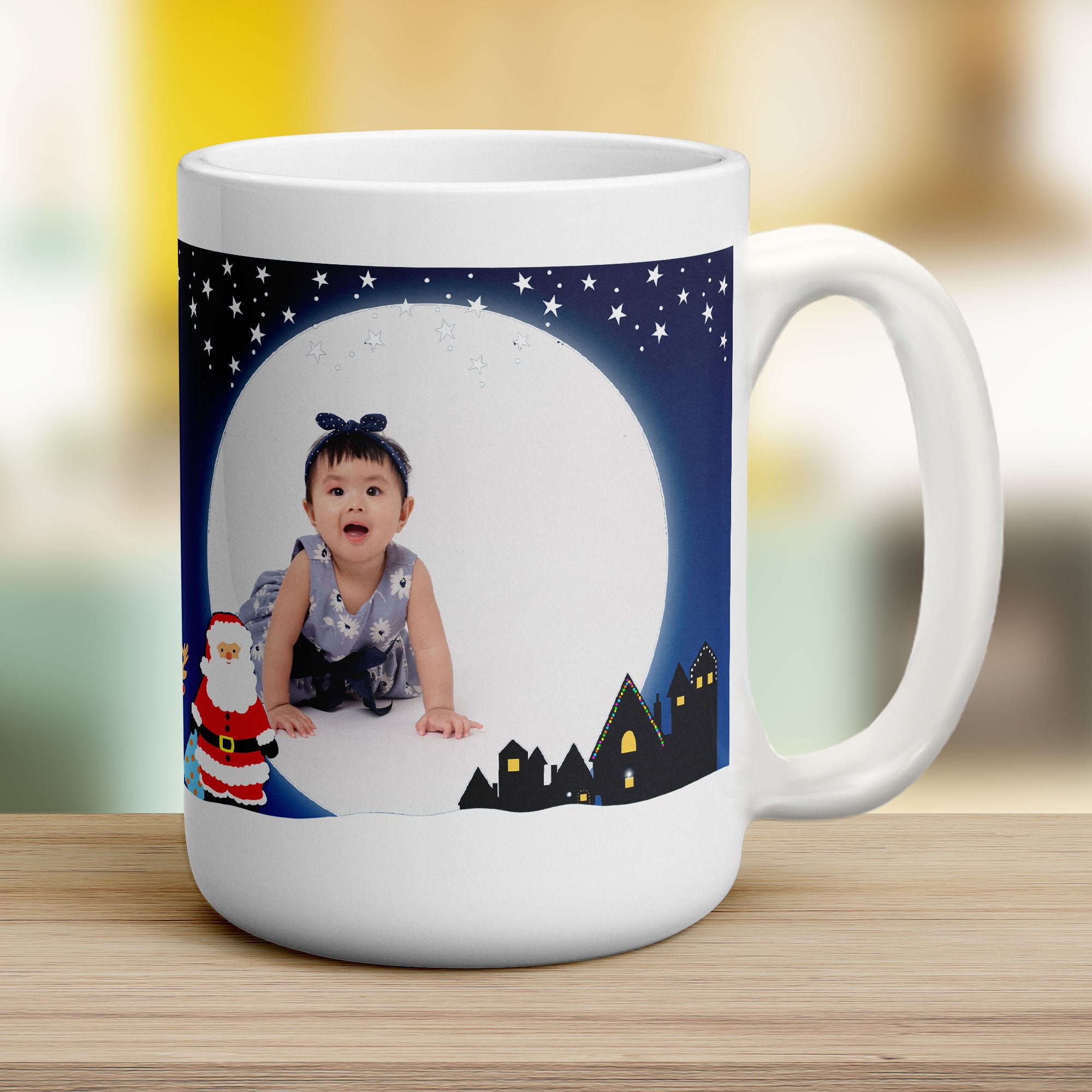 Christmas Night Photo & Message Mug