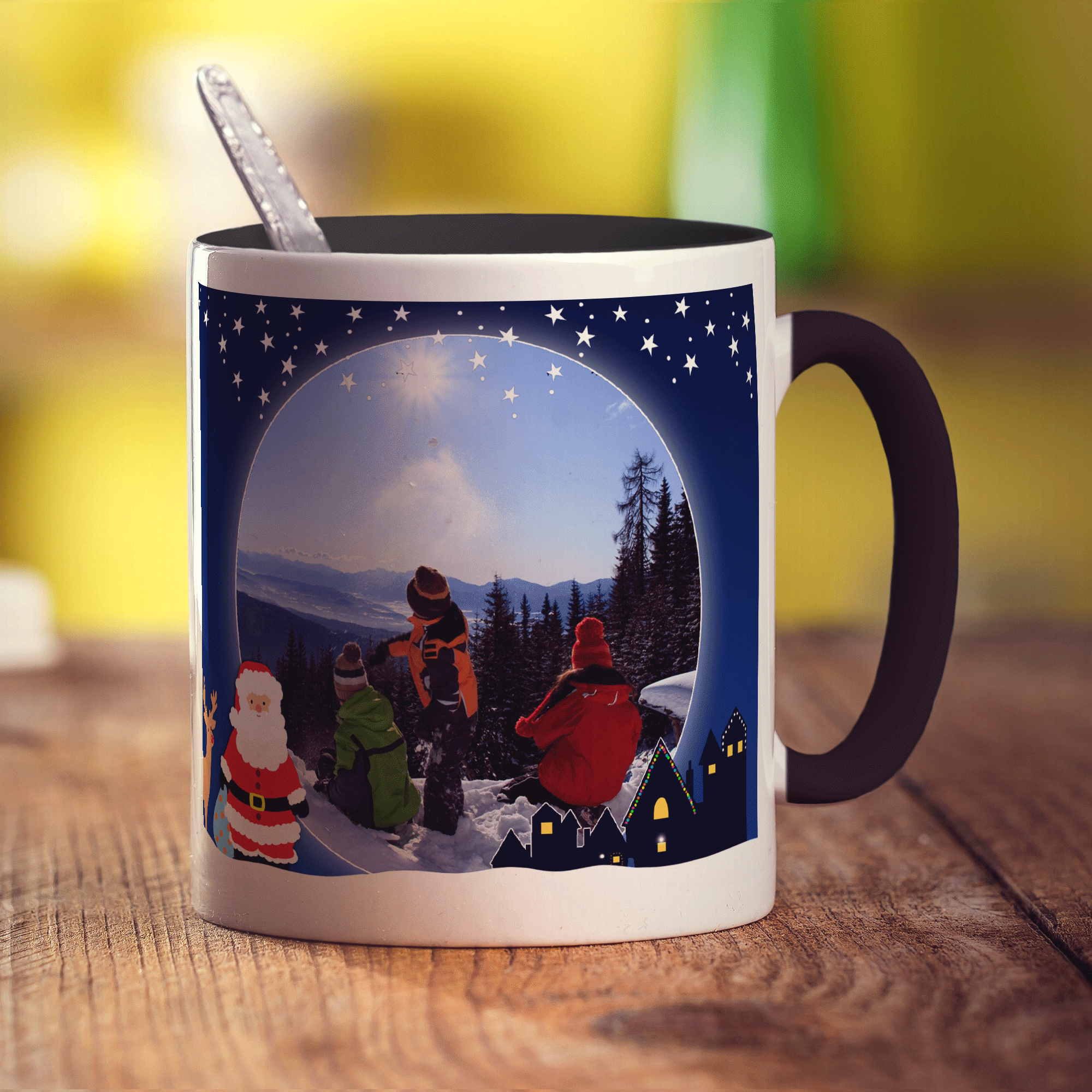 Christmas Night Photo & Message Mug
