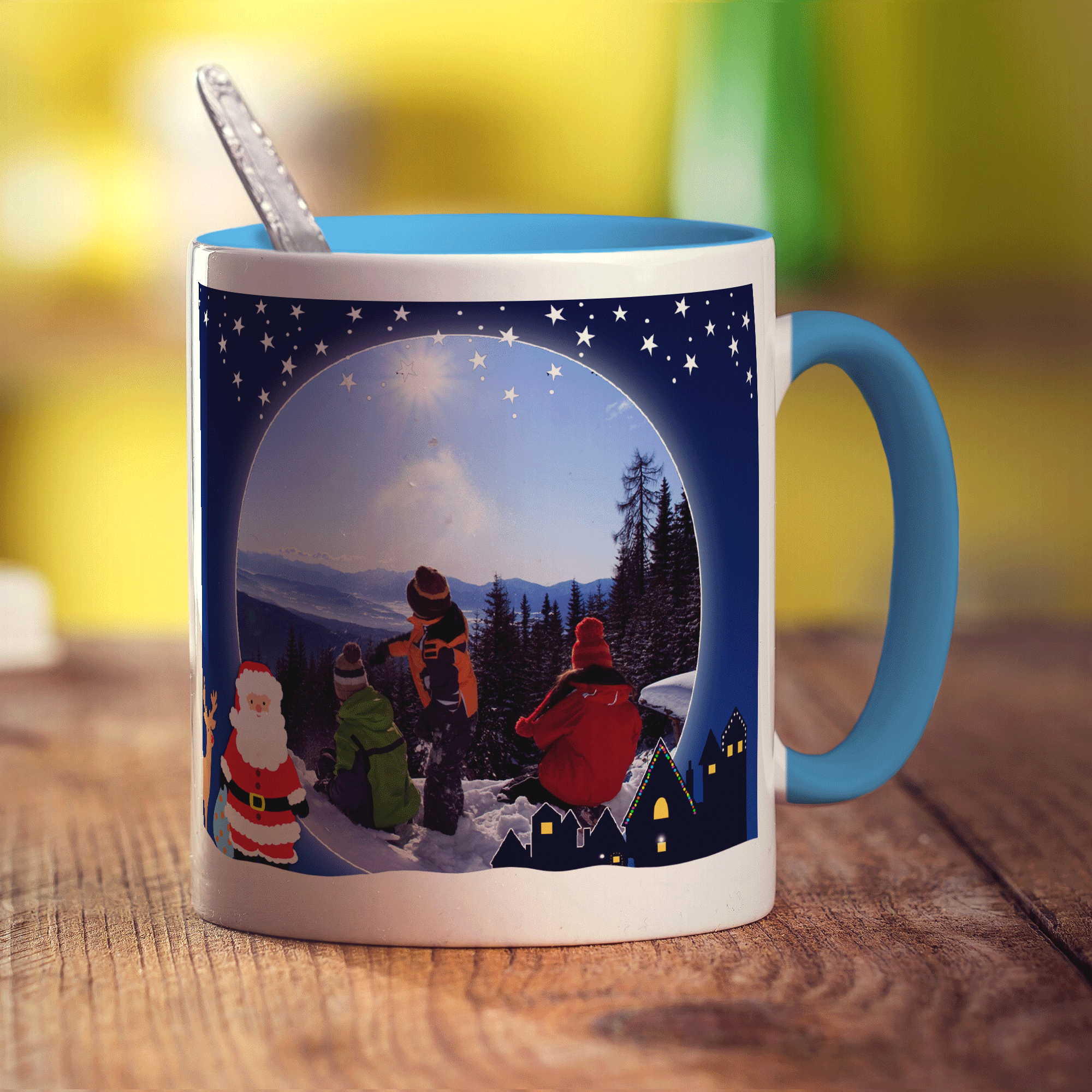 Christmas Night Photo & Message Mug