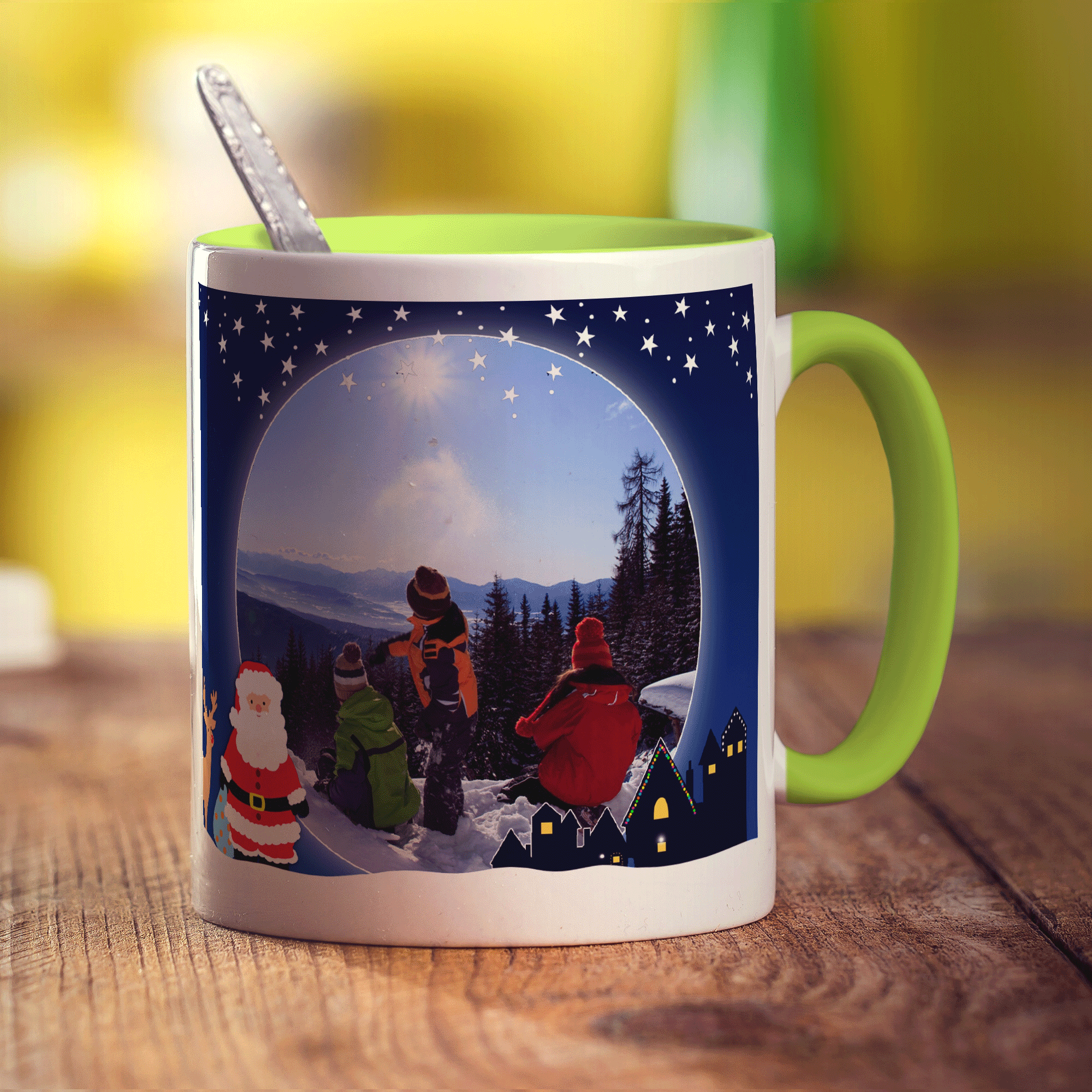 Christmas Night Photo & Message Mug