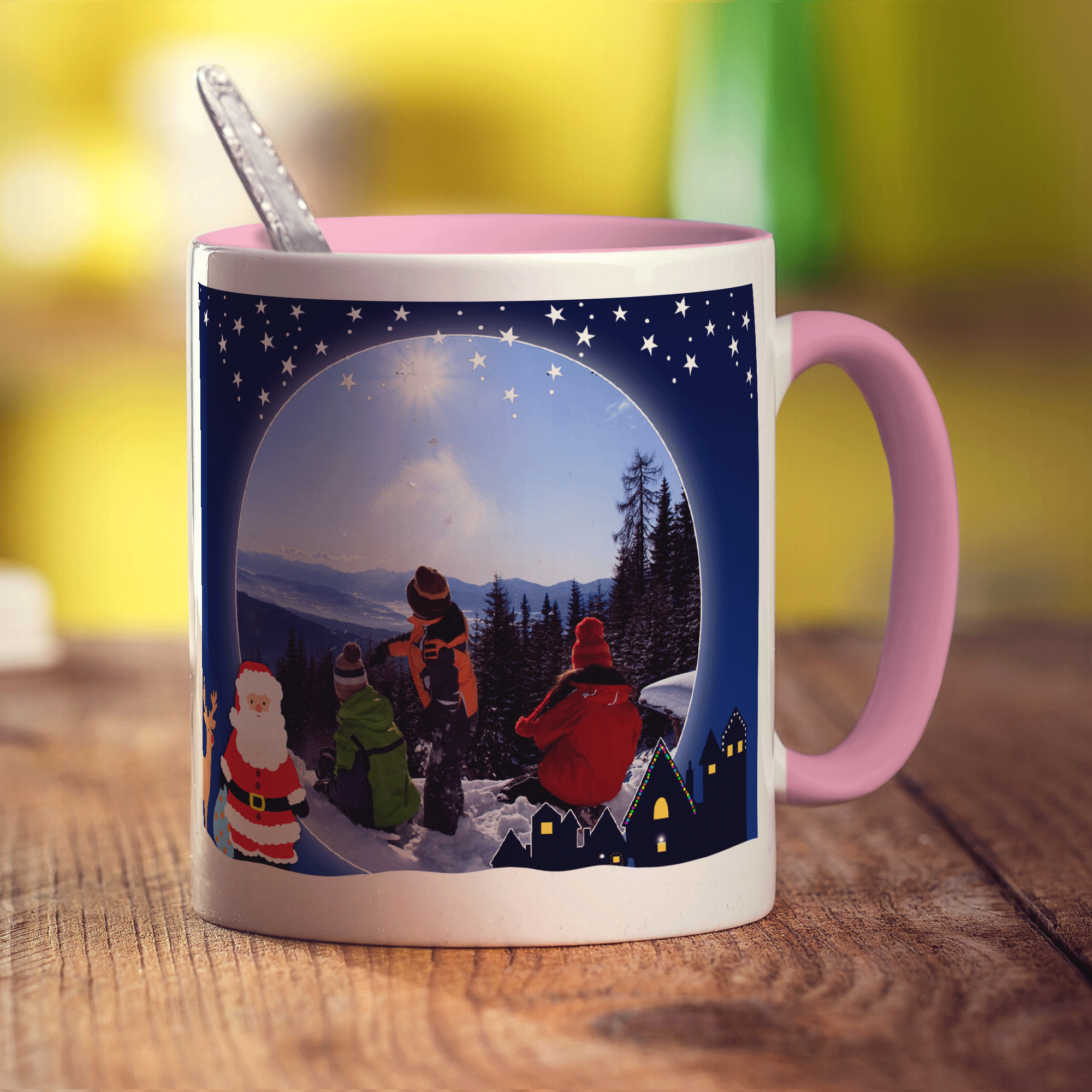 Christmas Night Photo & Message Mug