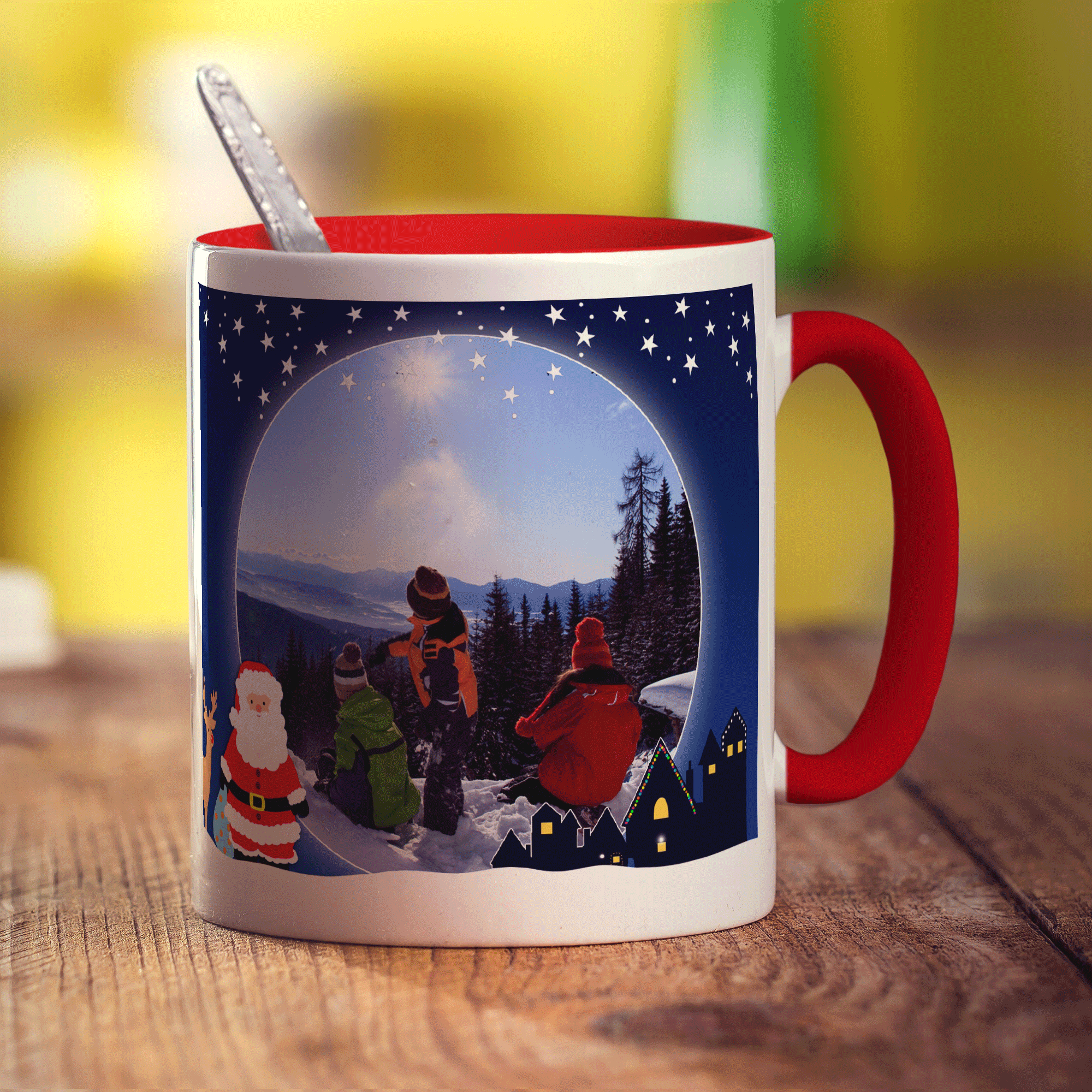 Christmas Night Photo & Message Mug