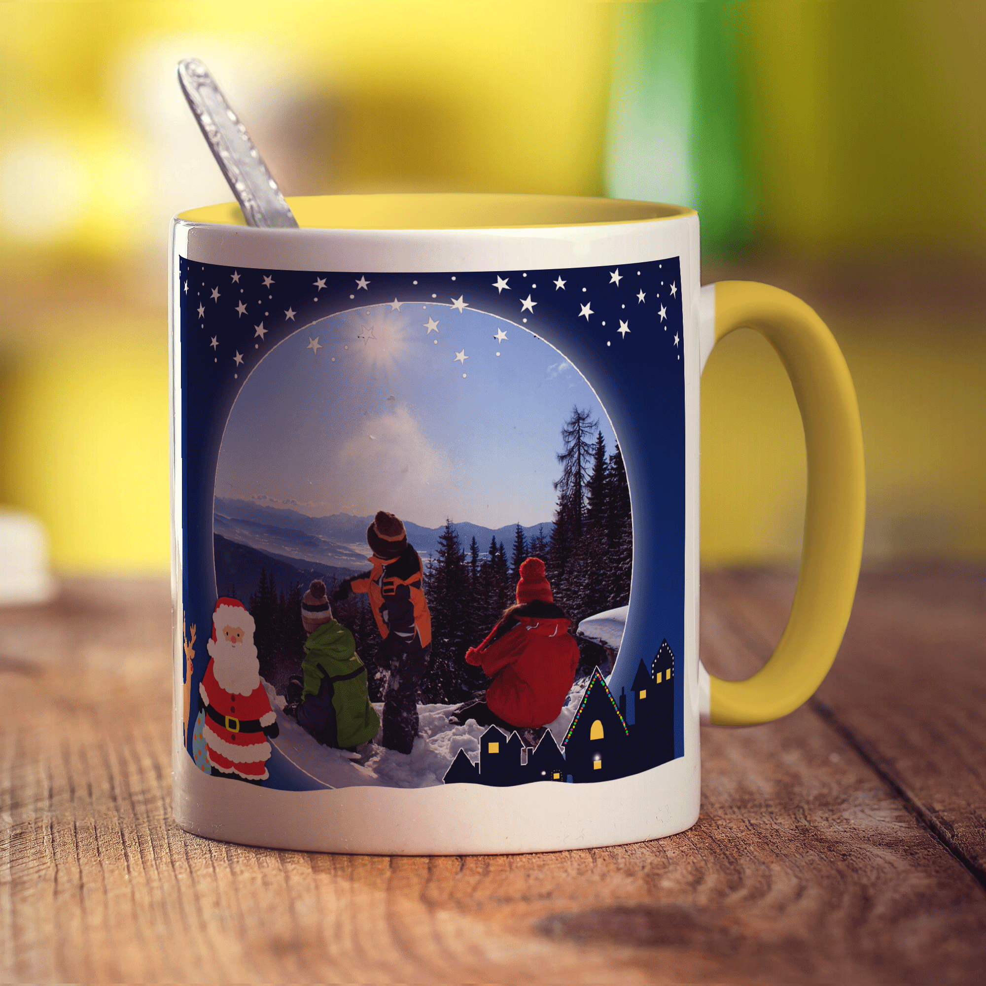 Christmas Night Photo & Message Mug