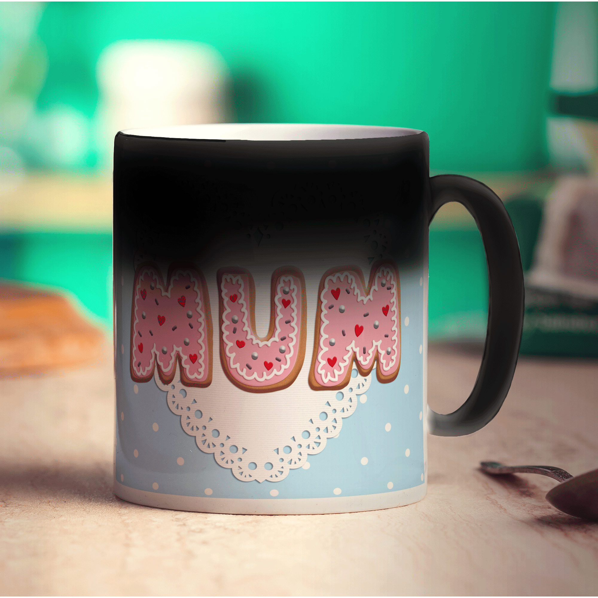 Decorated Biscuit "Mum" Message Mug