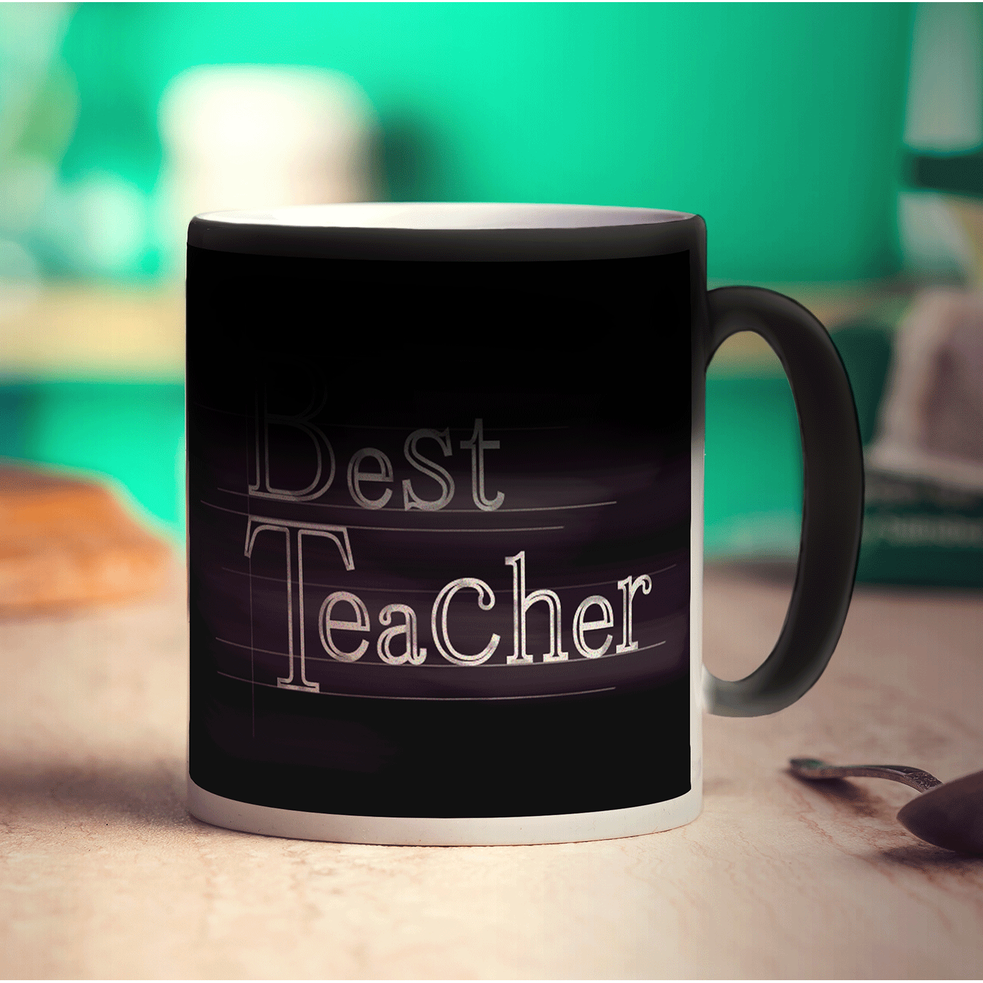 "Best Teacher" Chalkboard Style Message Mug