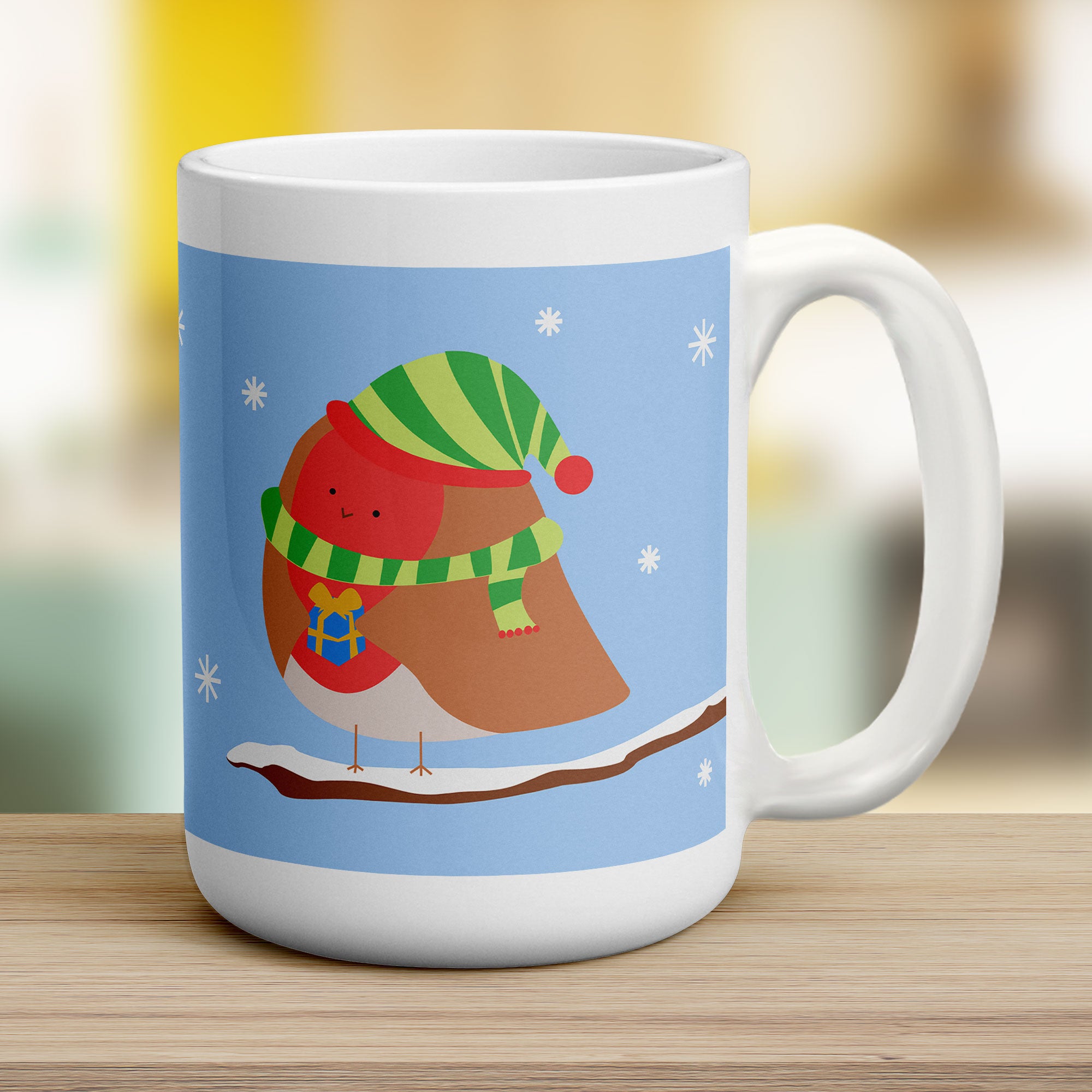 Christmas Robin Message Mug