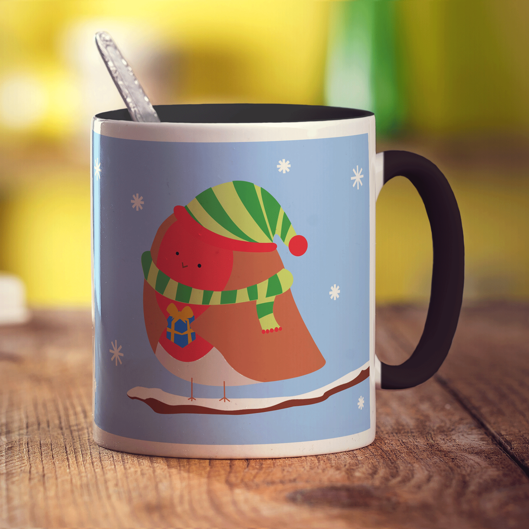 Christmas Robin Message Mug