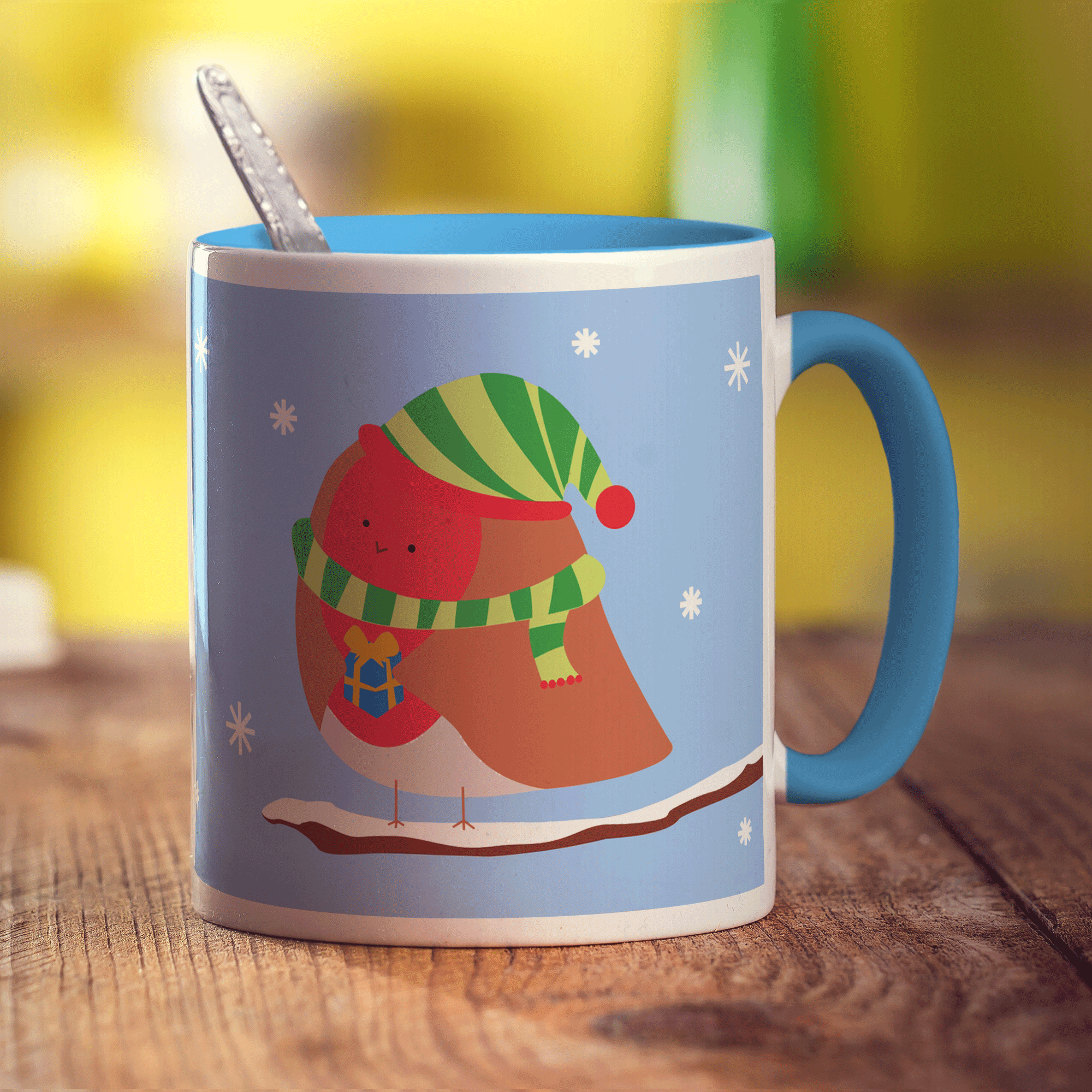 Christmas Robin Message Mug