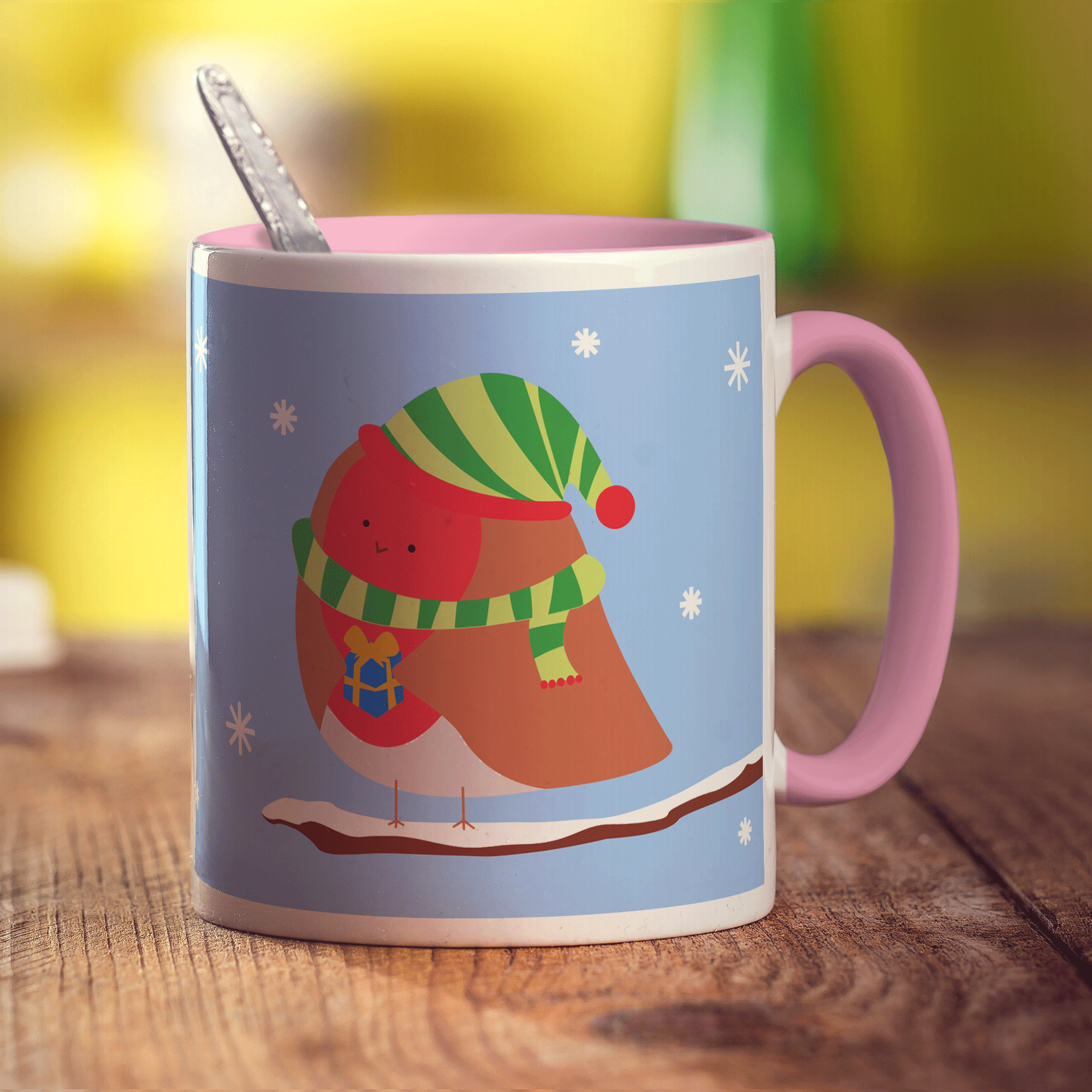 Christmas Robin Message Mug
