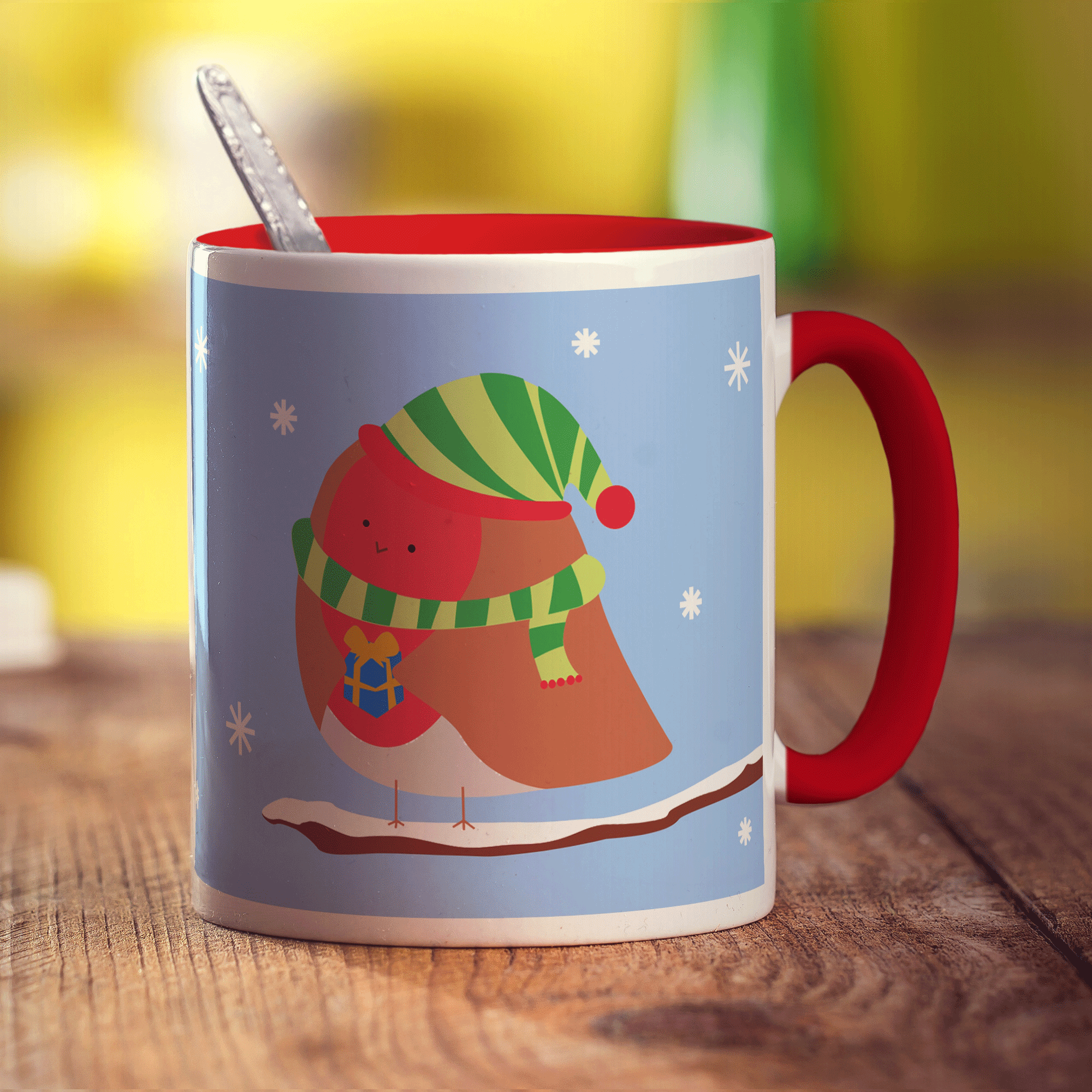 Christmas Robin Message Mug