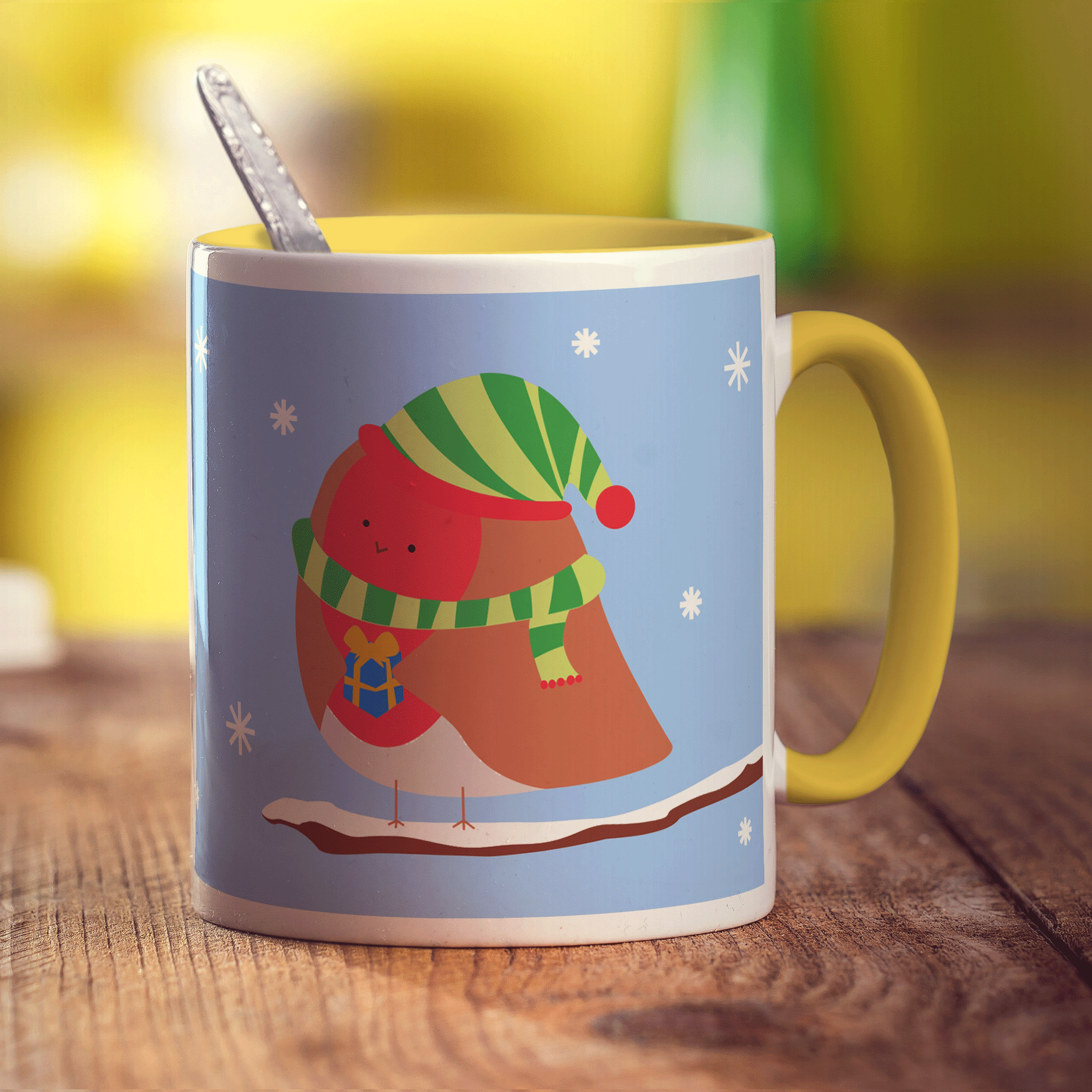 Christmas Robin Message Mug