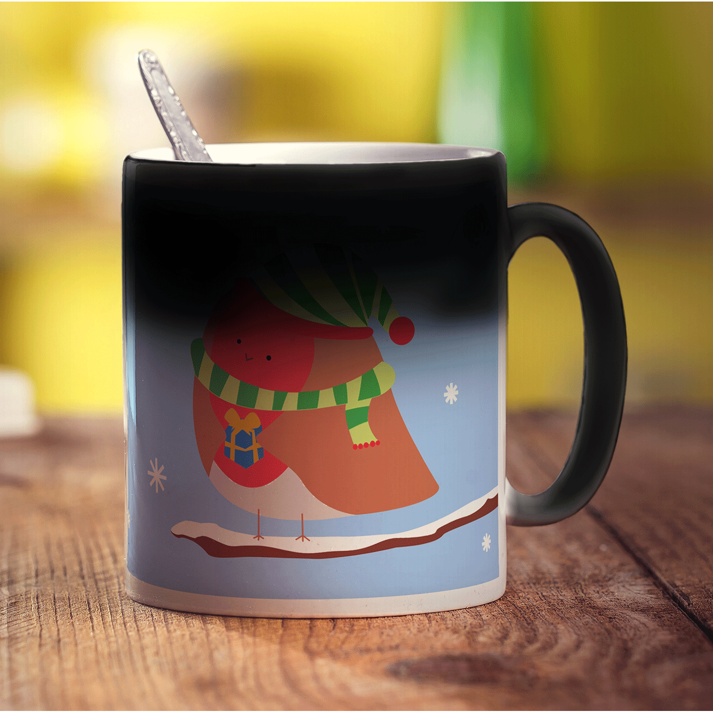 Christmas Robin Message Mug