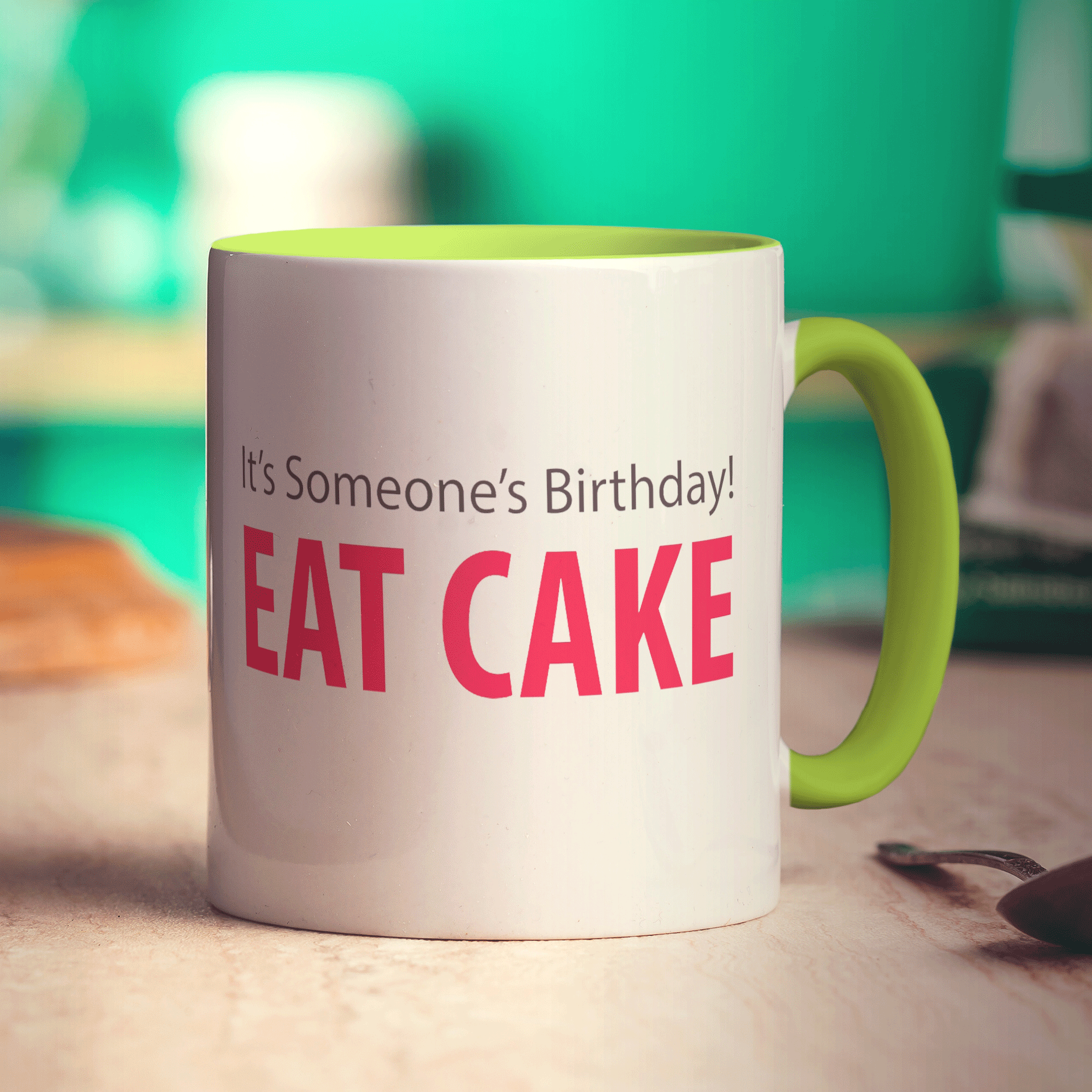 Eat Cake Message Mug