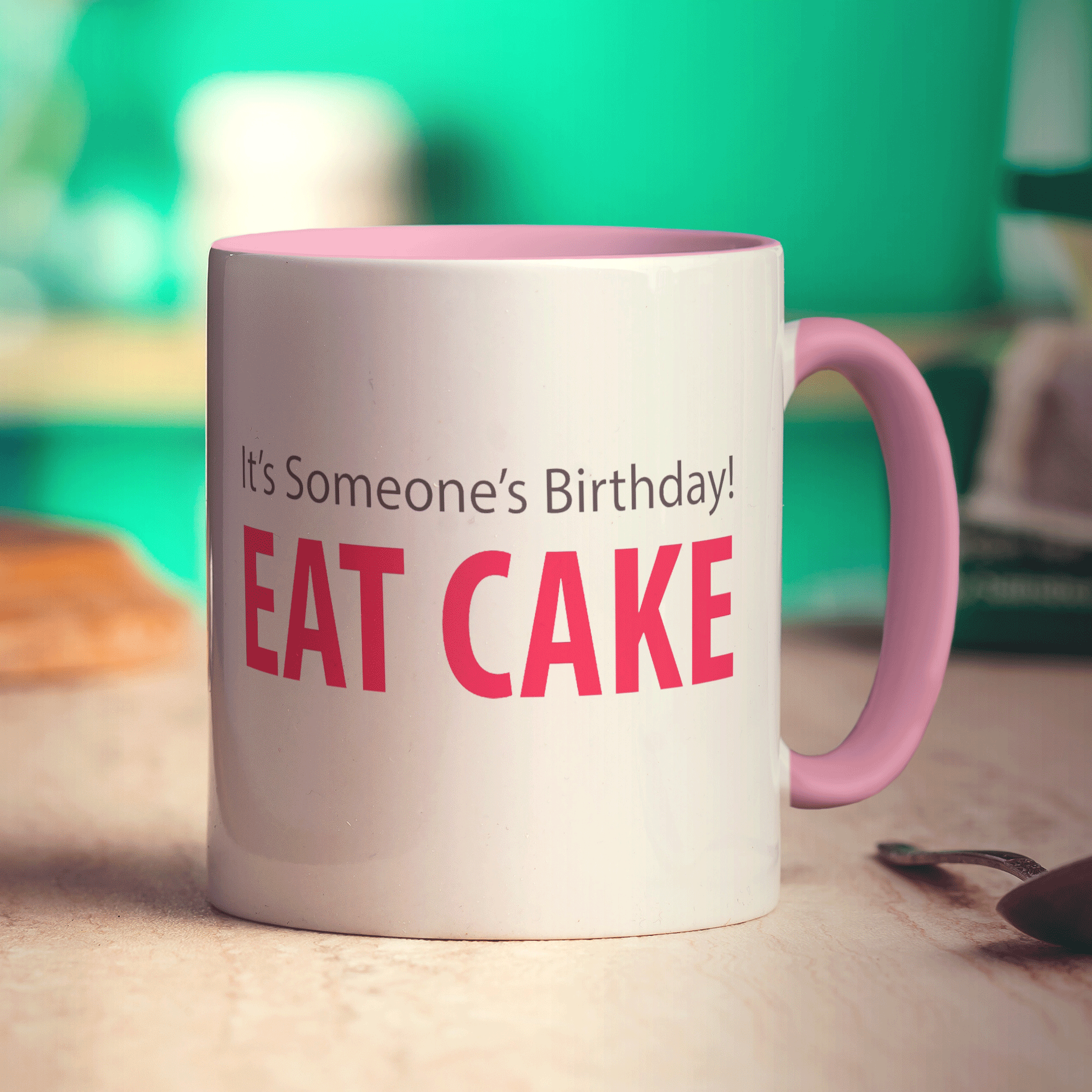 Eat Cake Message Mug