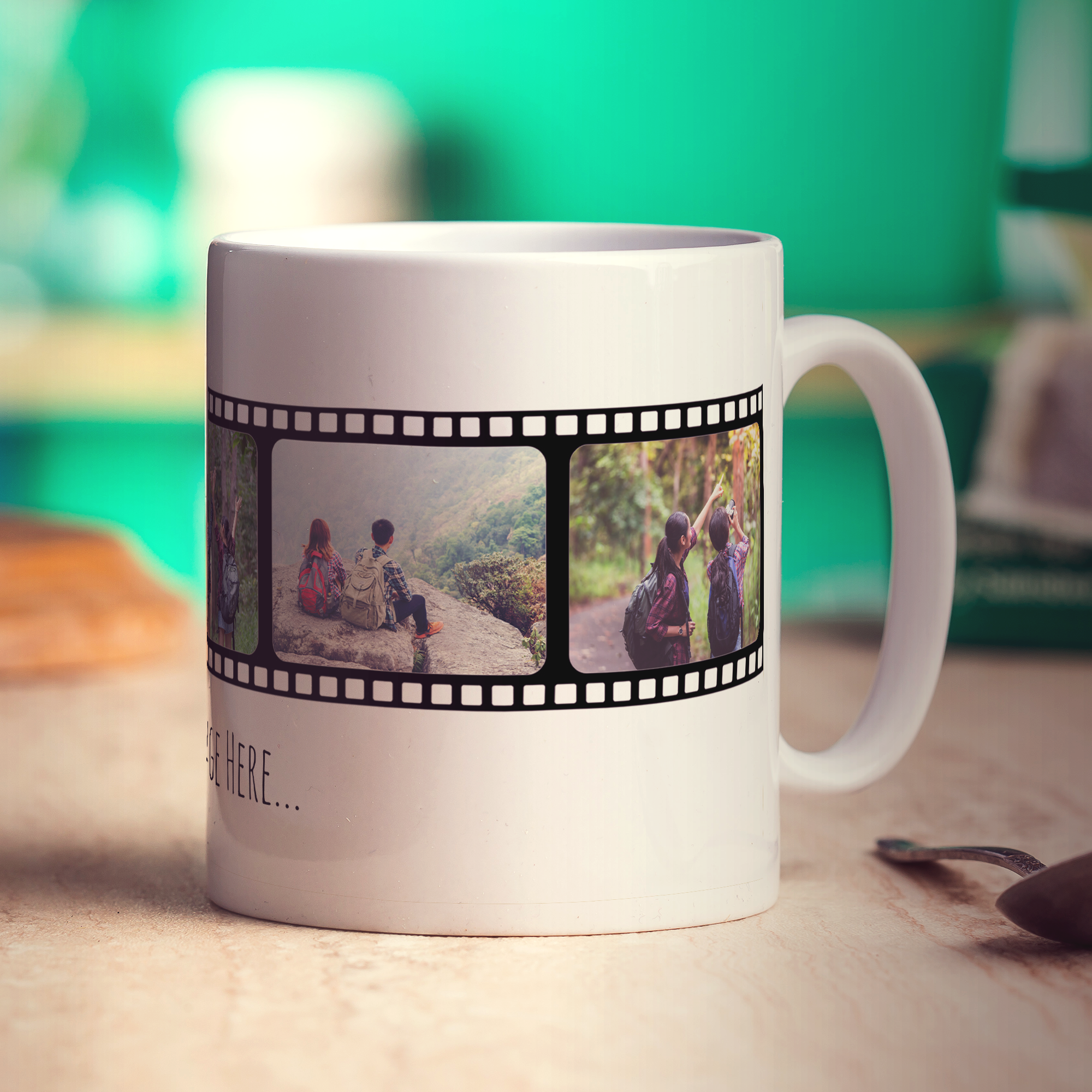 Film Strip Personalised Photo and Message Mug