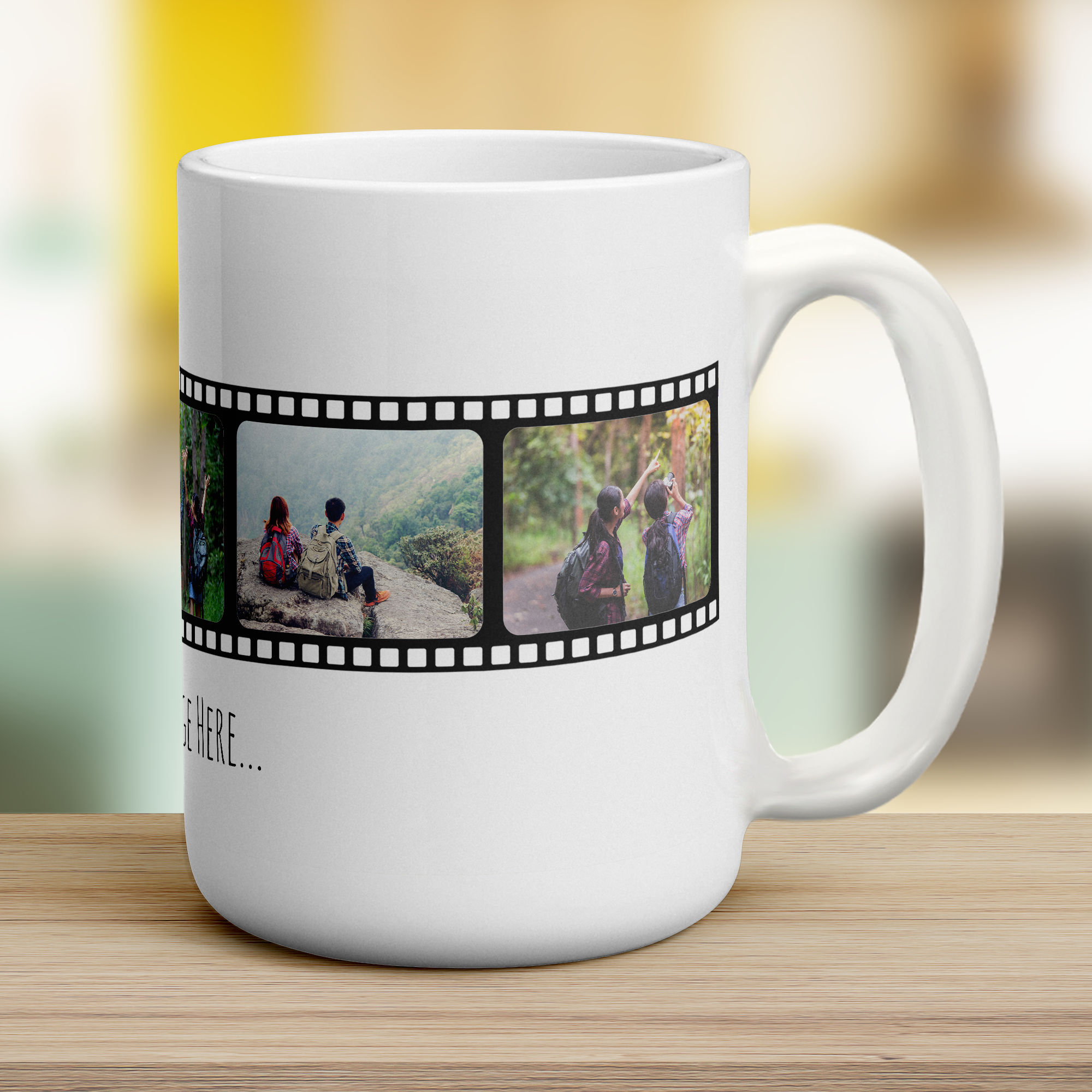 Film Strip Personalised Photo and Message Mug