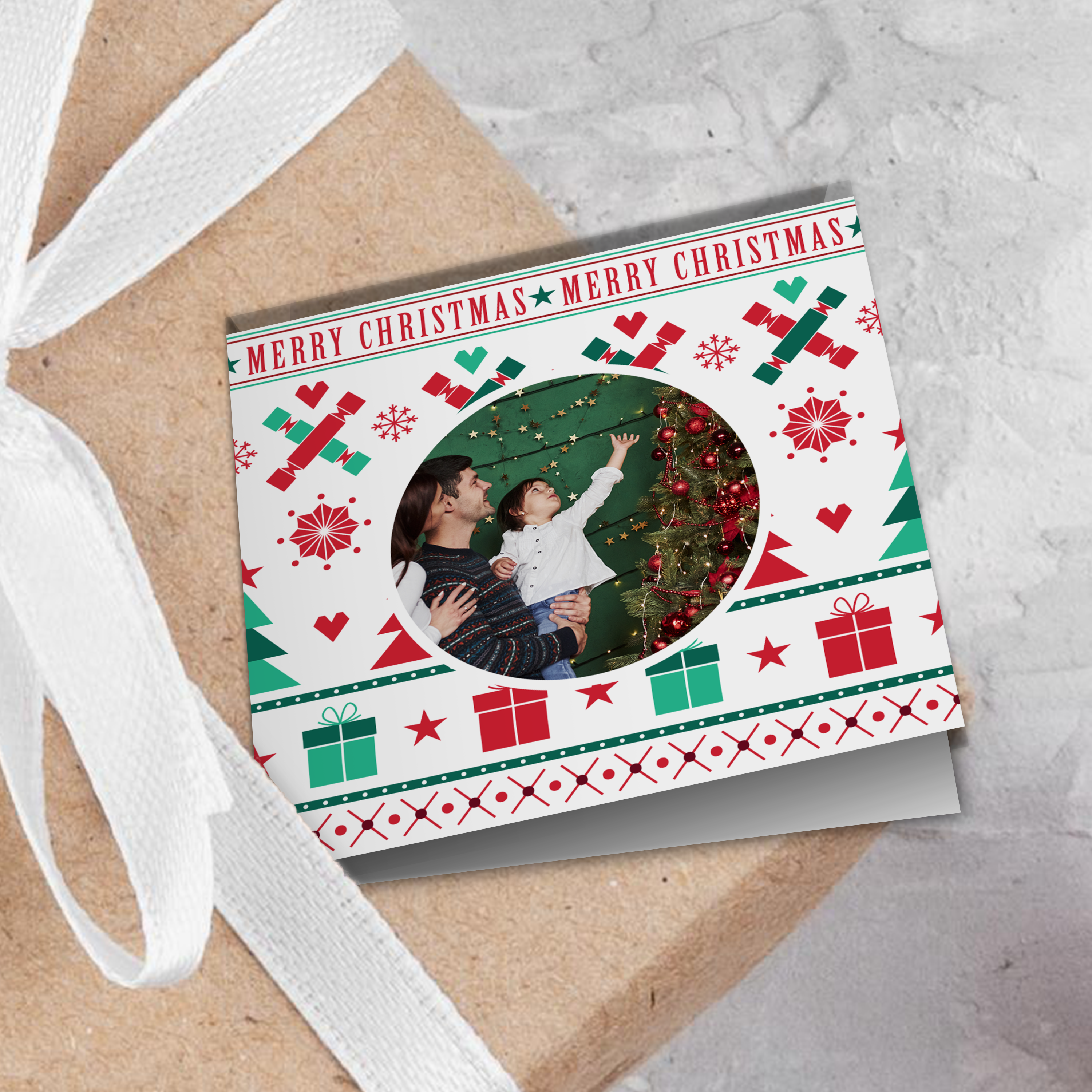 Fair Isle Design Photo Wrapping Paper