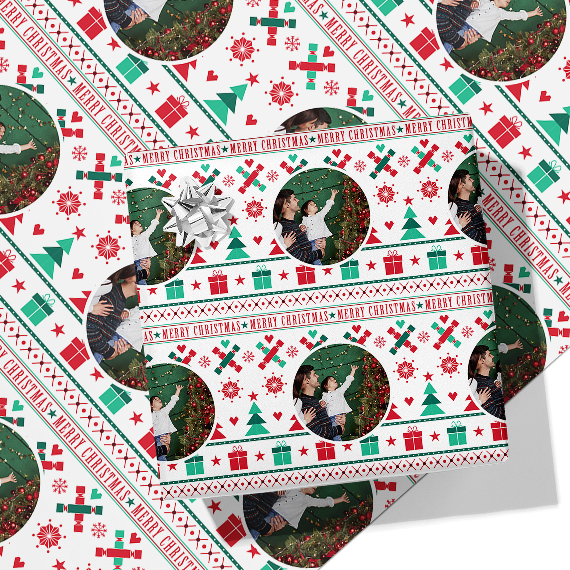 Fair Isle Design Photo Wrapping Paper