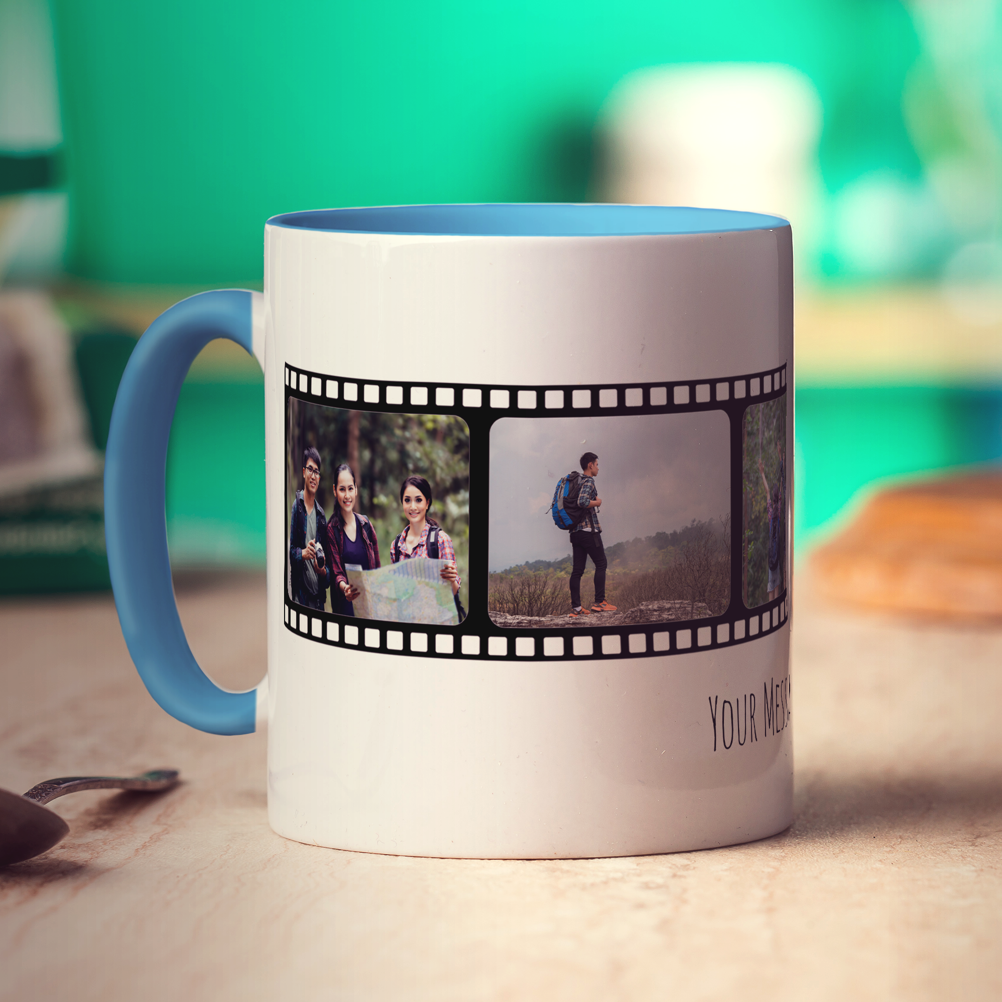 Film Strip Personalised Photo and Message Mug