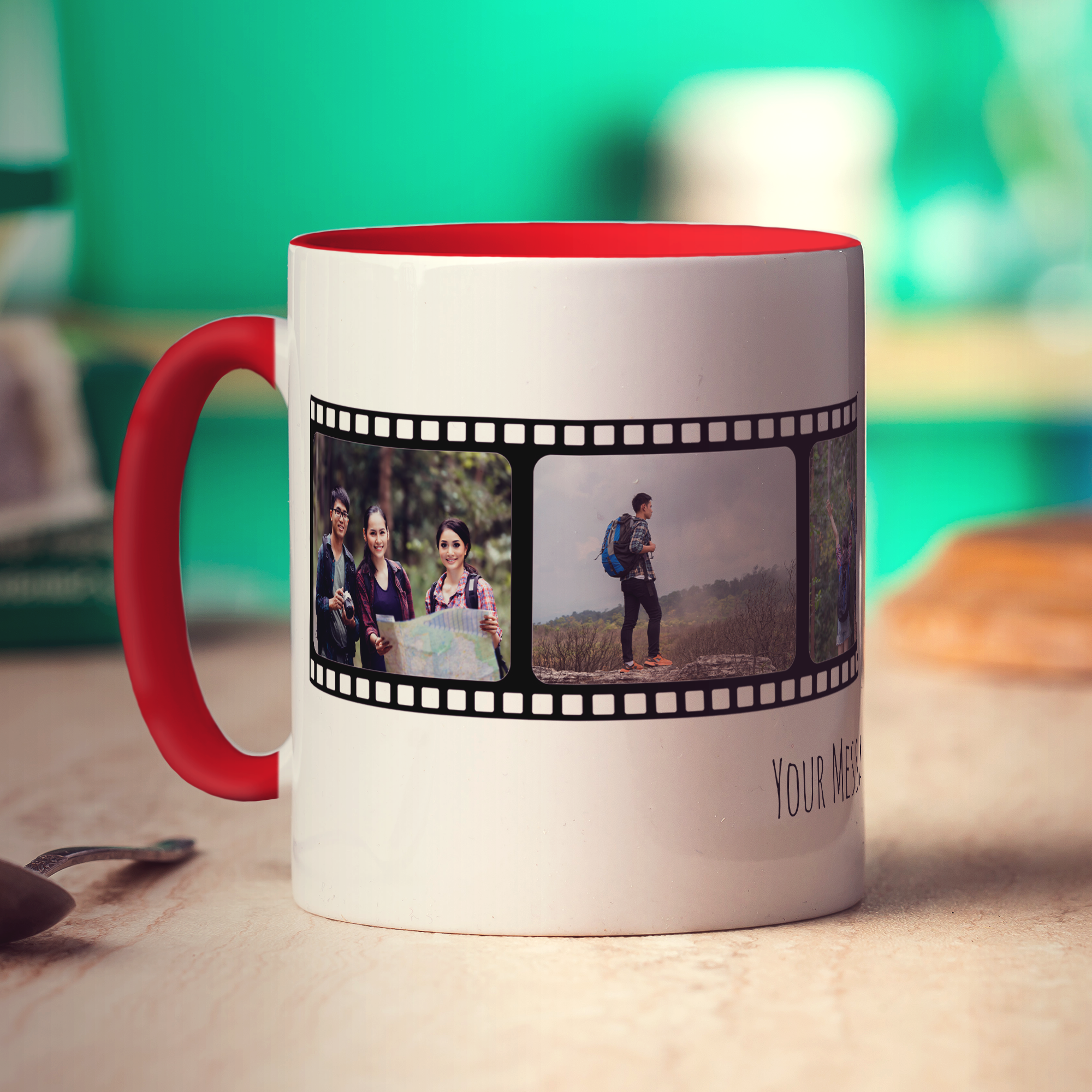 Film Strip Personalised Photo and Message Mug