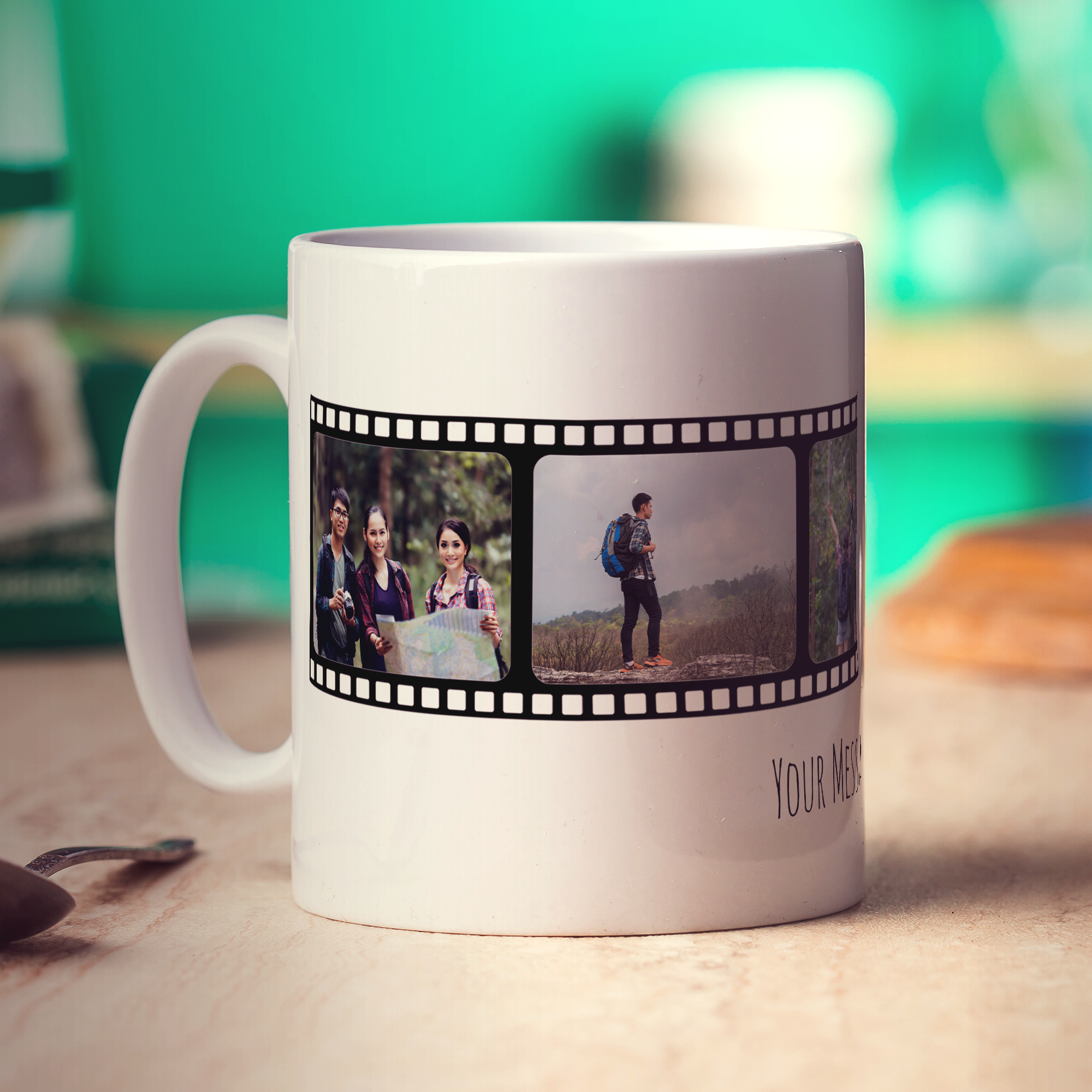 Film Strip Personalised Photo and Message Mug