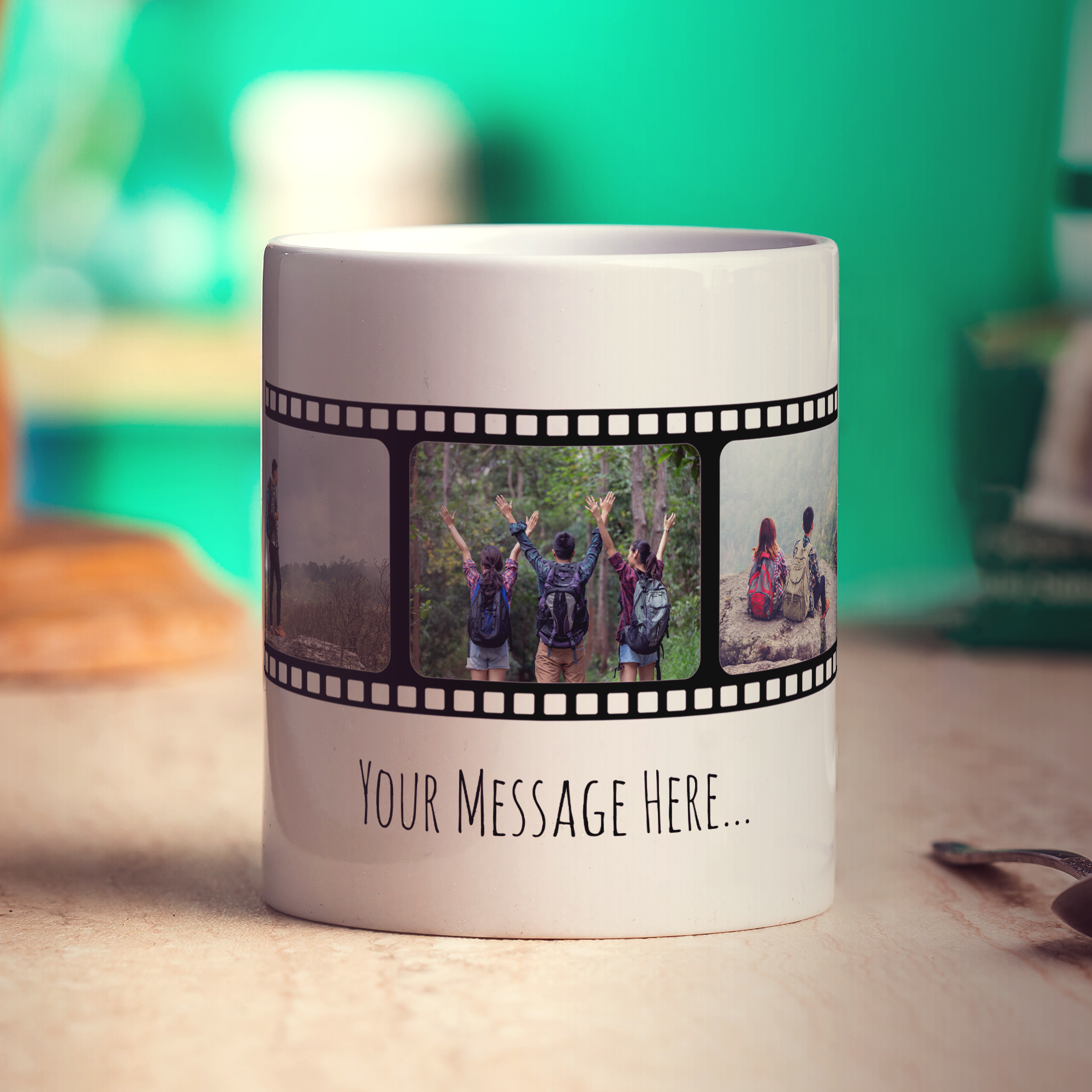 Film Strip Personalised Photo and Message Mug