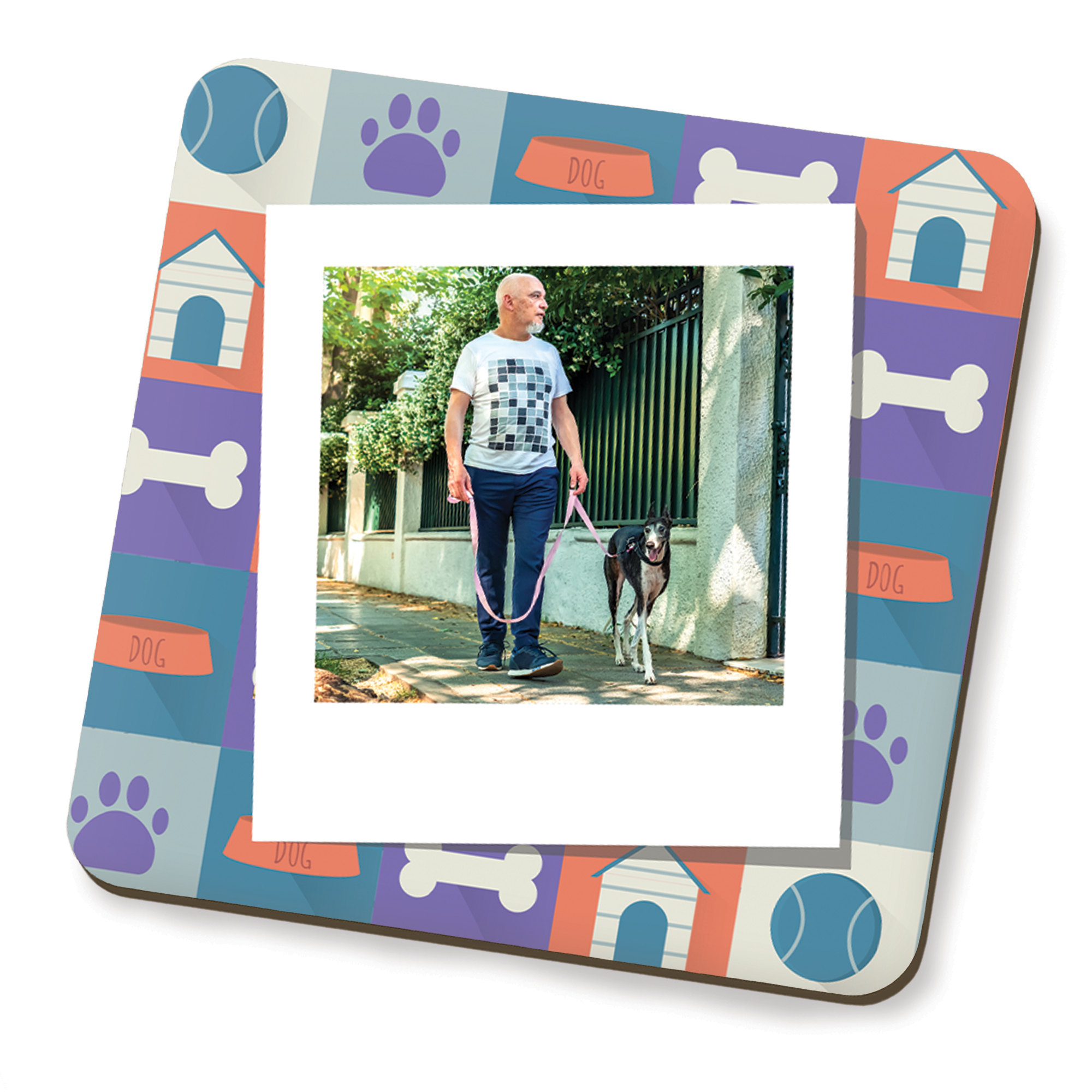 Dog Pattern Polaroid Photo Coaster