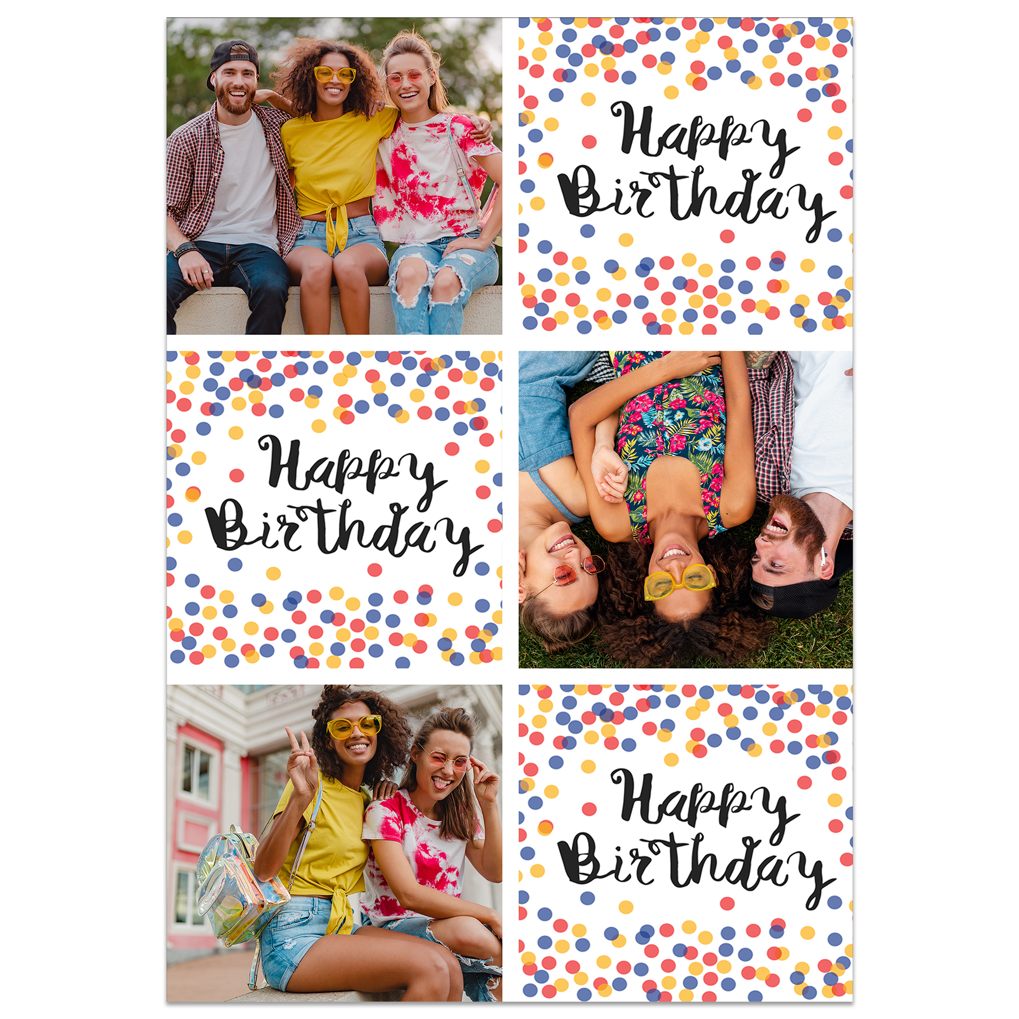 Dotty Personalised Birthday Photo Card