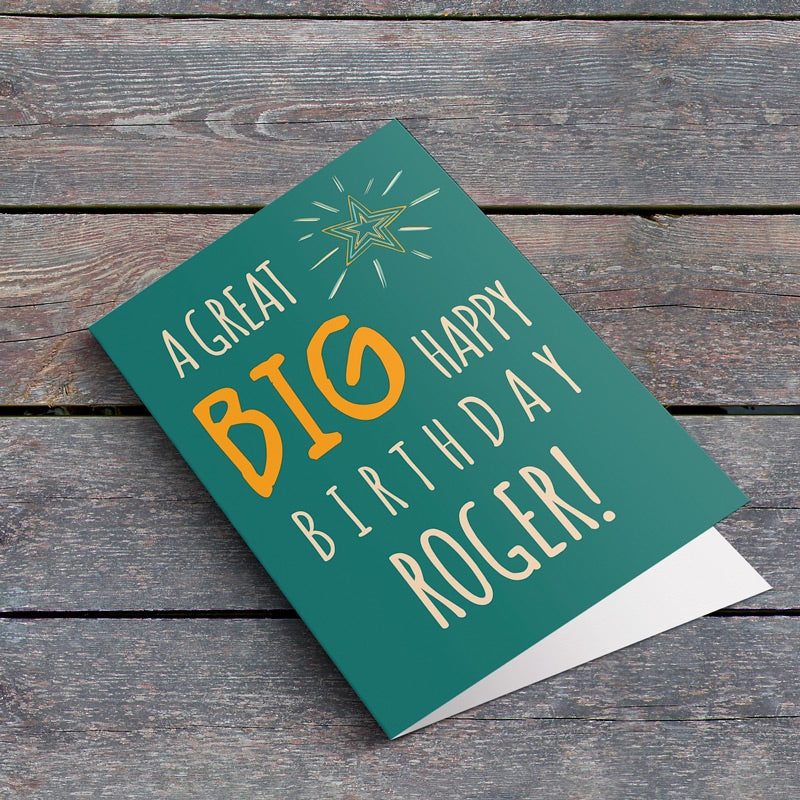 A Great Big Happy Birthday Card Lying Down