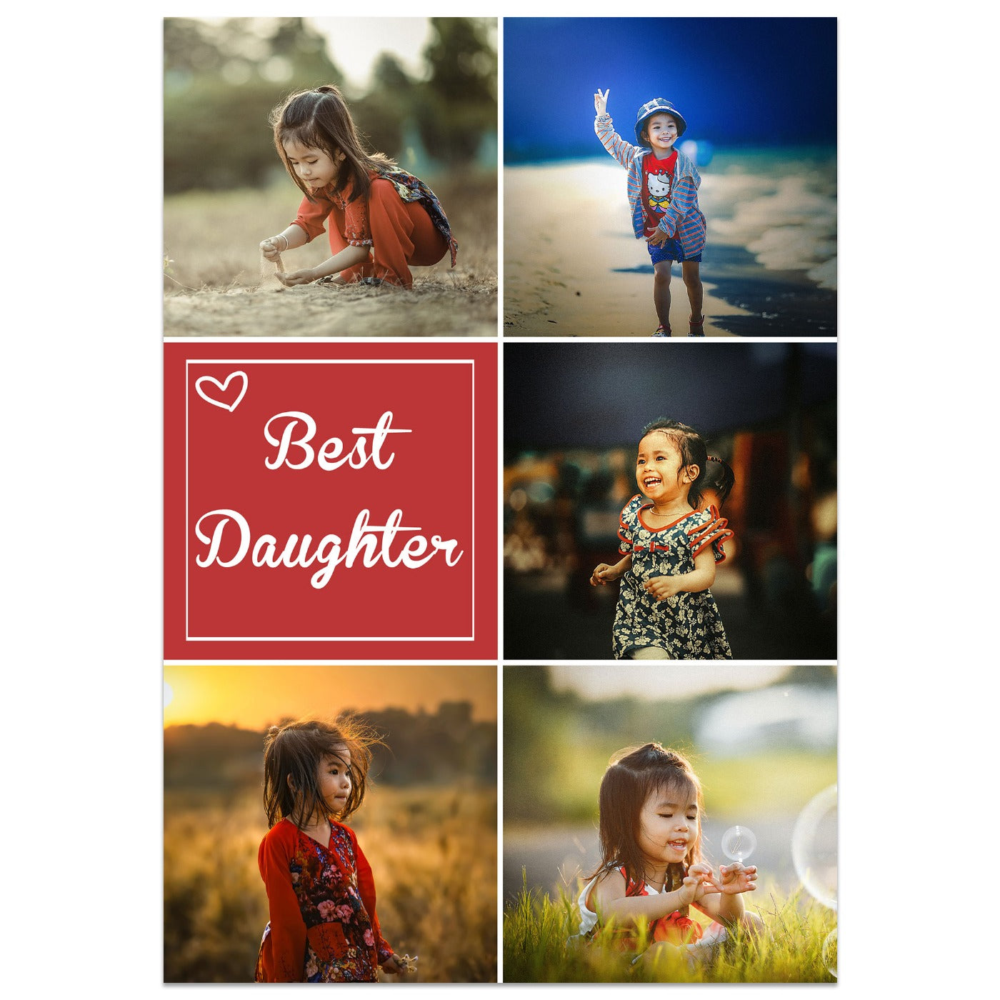 Best Daughter Birthday Card Lying Down