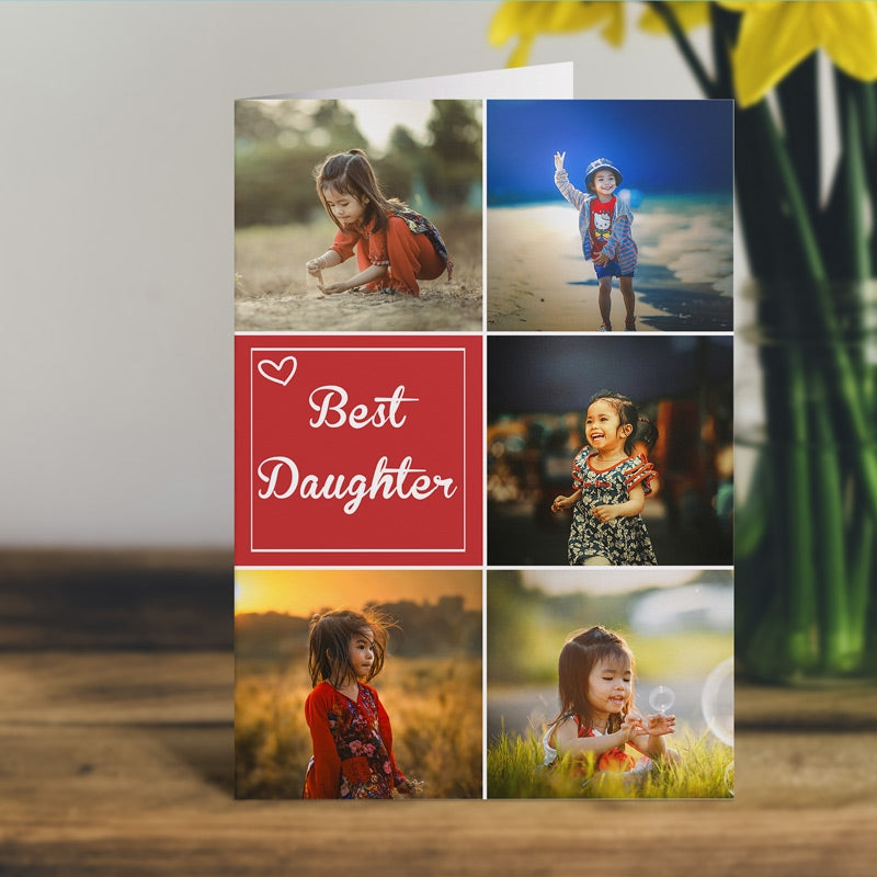 Best Daughter Birthday Card Standing Up