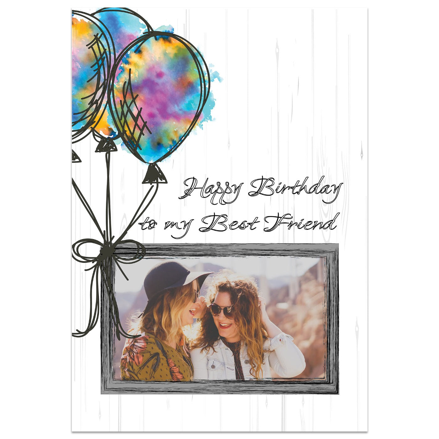 Best Friend Photo Birthday Card Standing Up