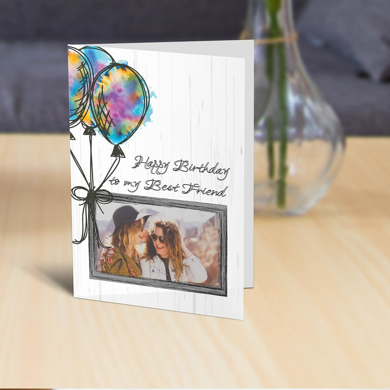 Best Friend Photo Birthday Card Standing Up