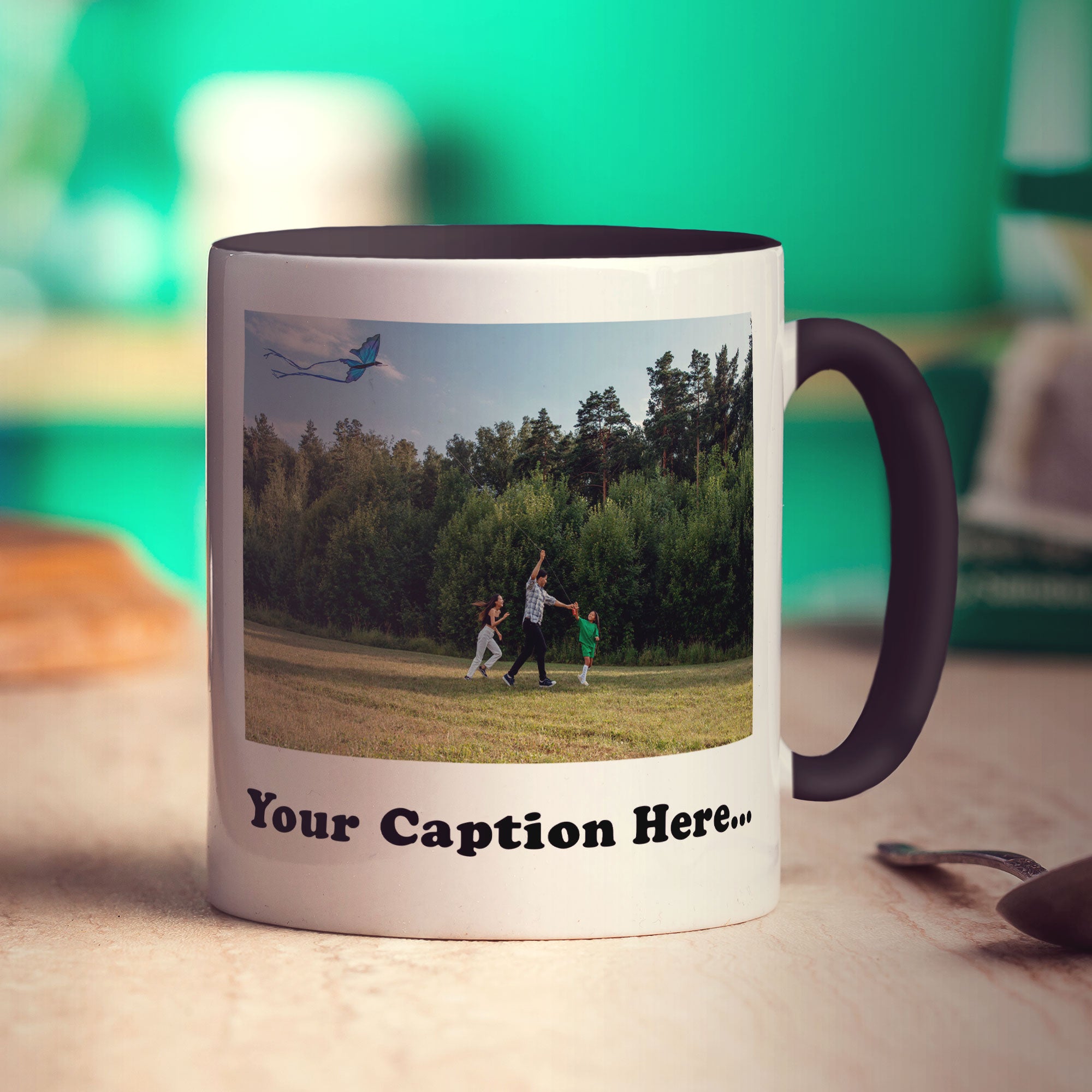 Photo Mug with Caption and Message