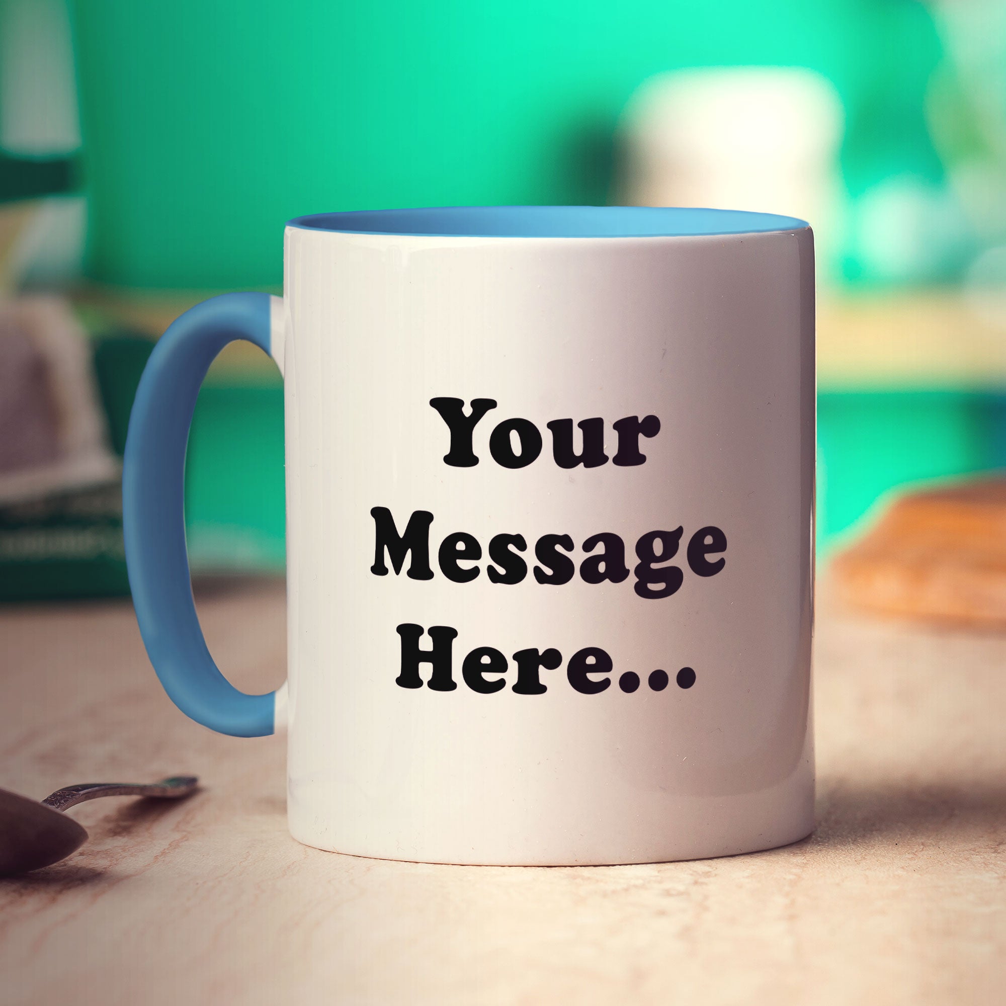 Photo Mug with Caption and Message