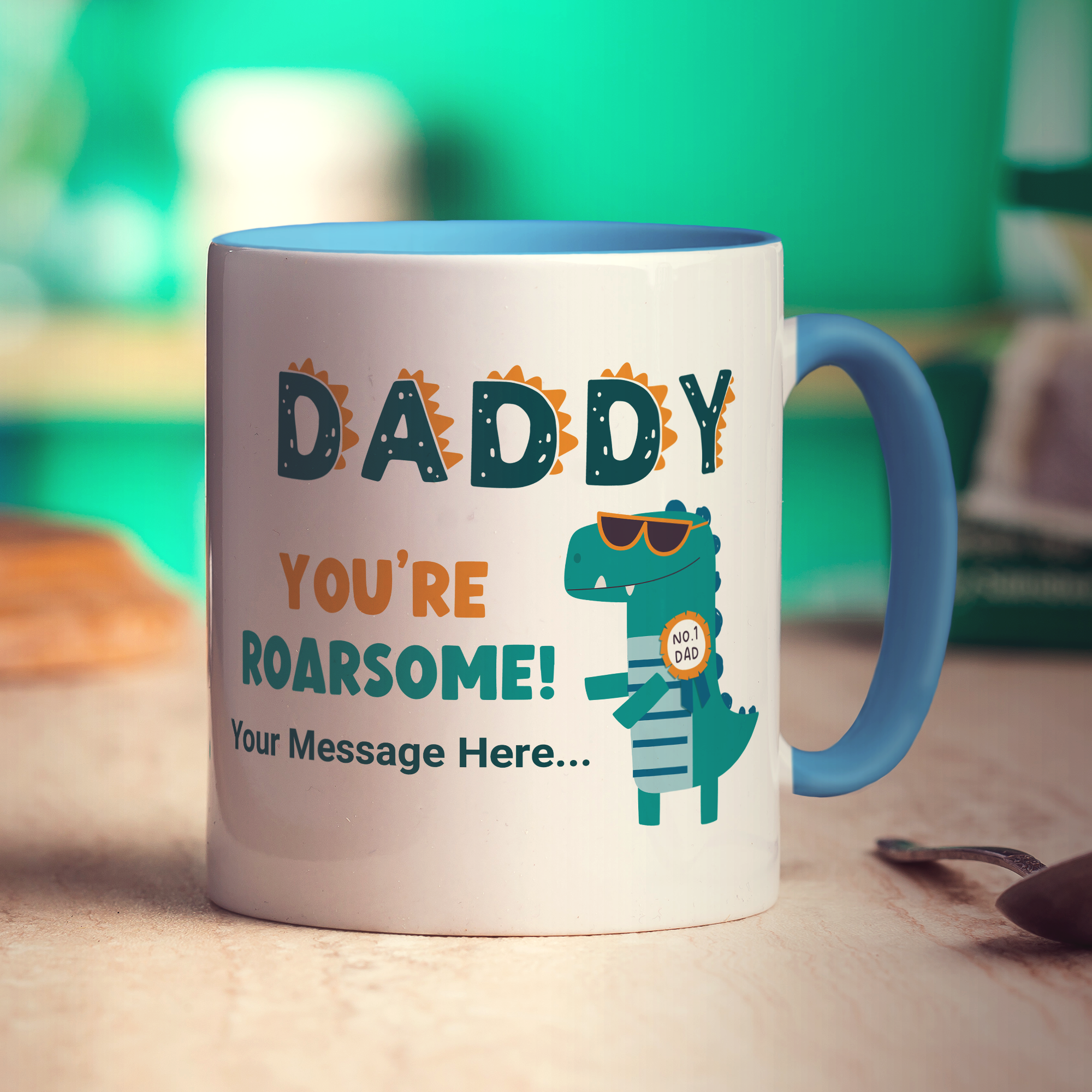 Daddy You're Roarsome Photo and Message Mug