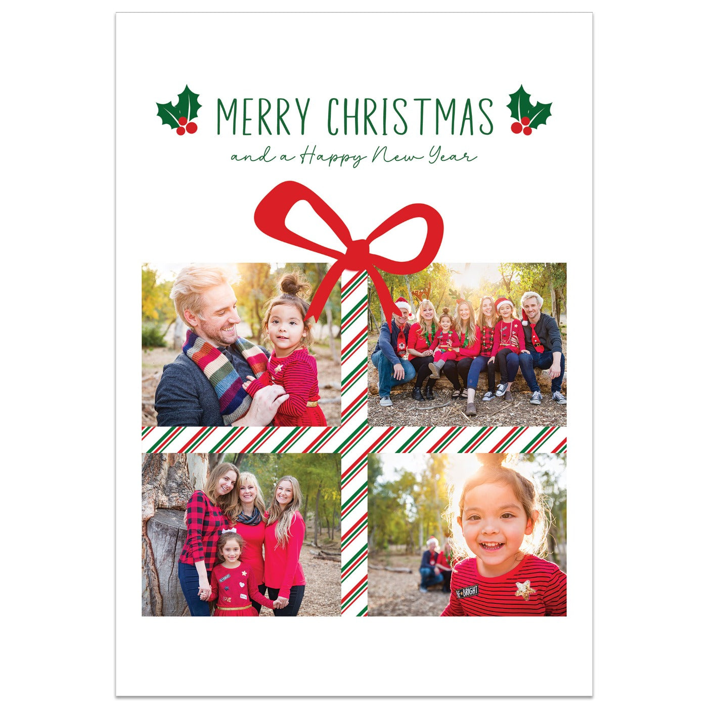 4 Photo Christmas Present Collage Card