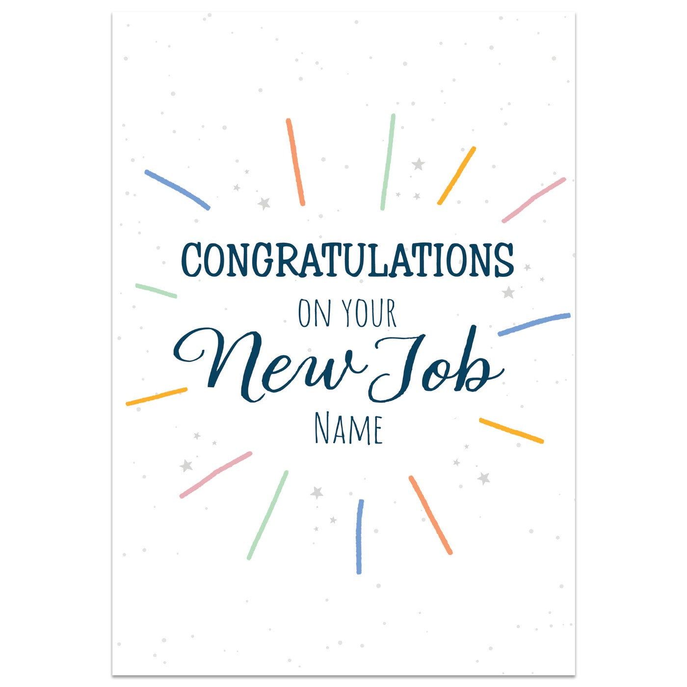 Congratulations on Your New Job Confetti Card – Printster