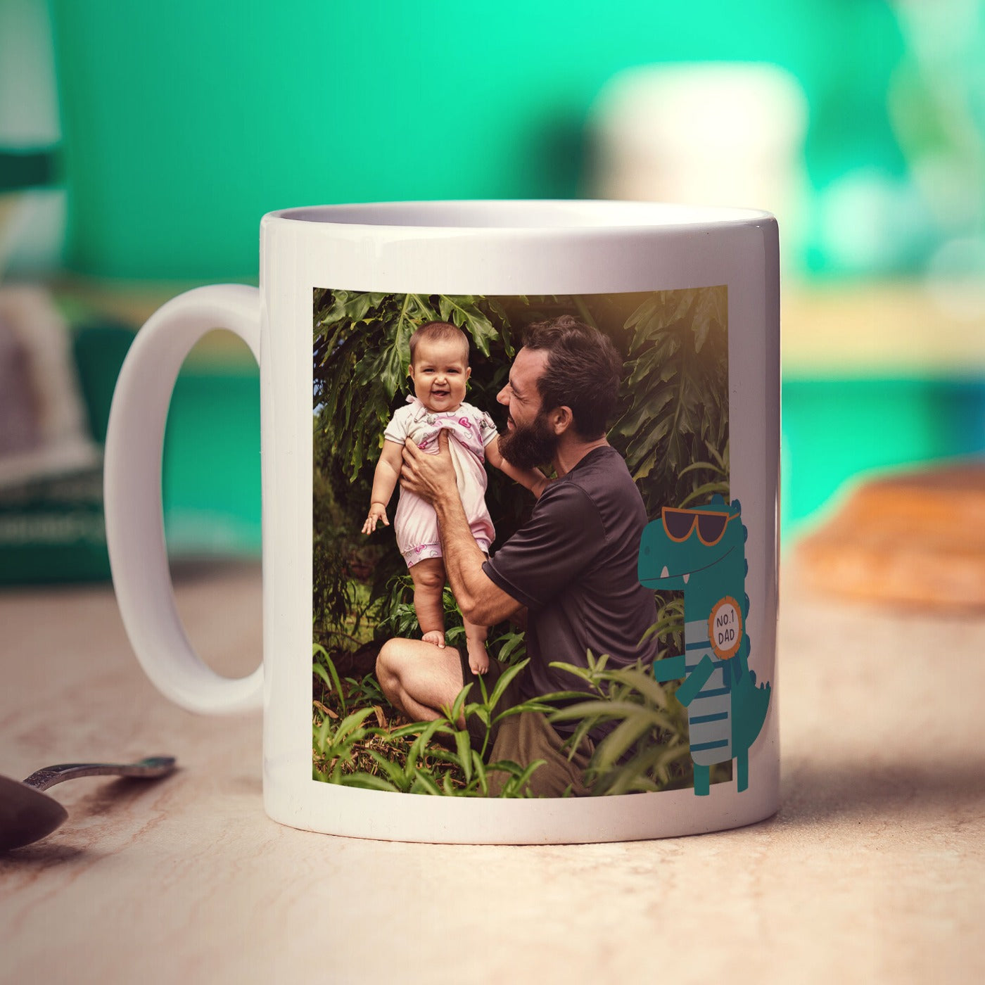 Daddy You're Roarsome Photo and Message Mug