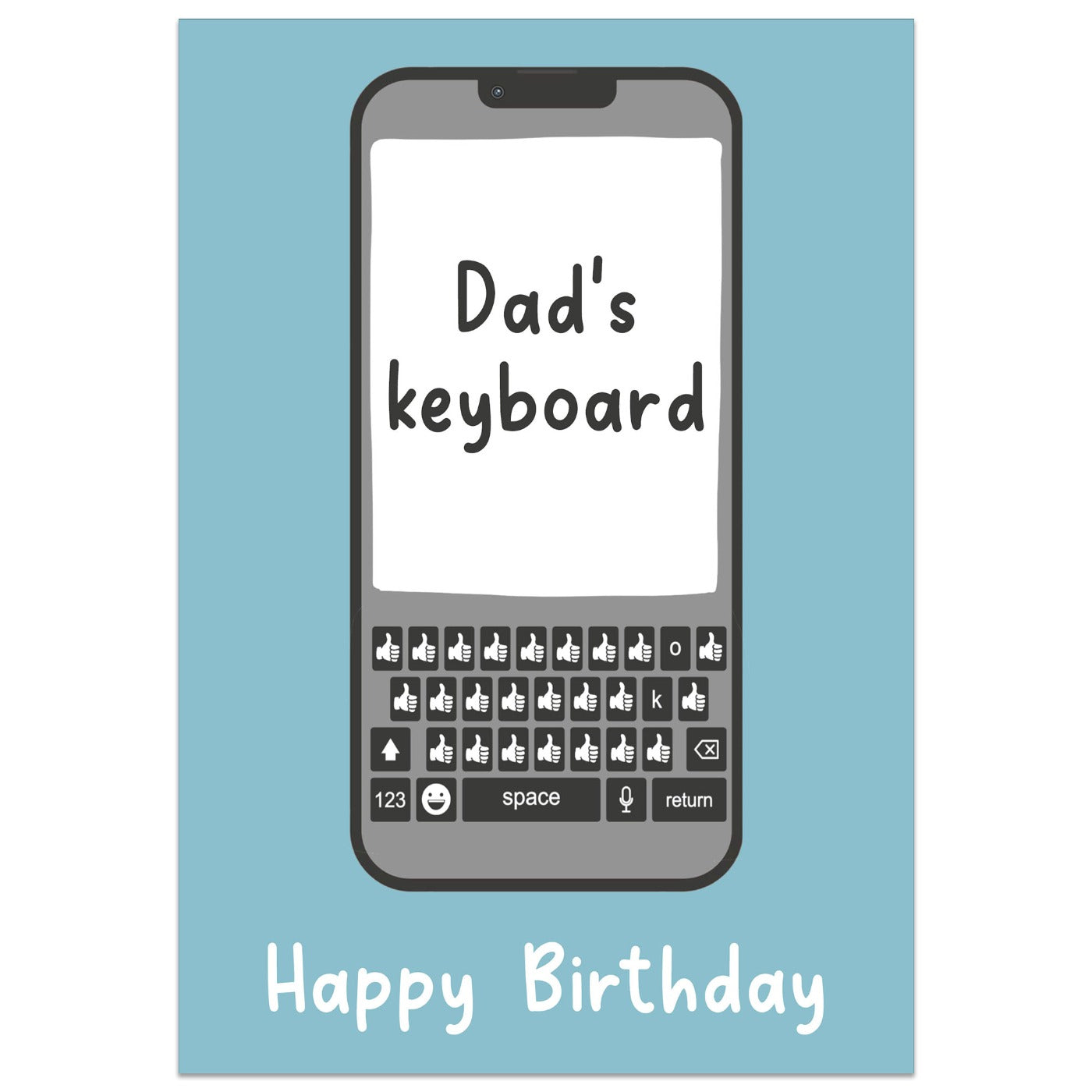 Dad's Keyboard Birthday Card