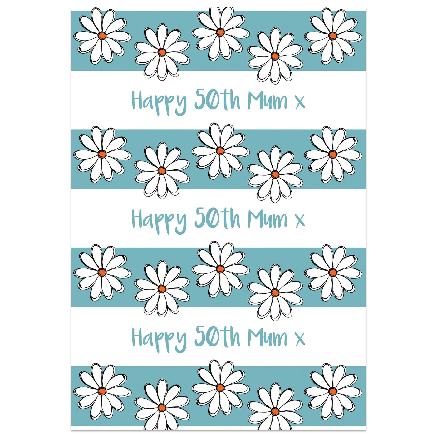 Daisy Personalised Birthday Card Standing Up