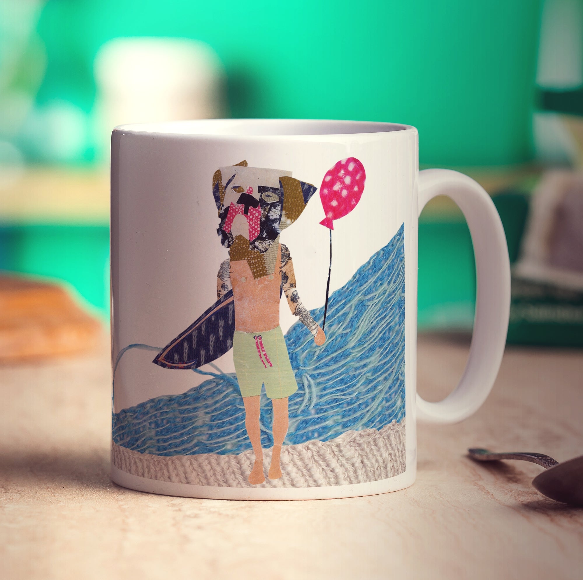 Surfer Dog Mug by Zoe Spry