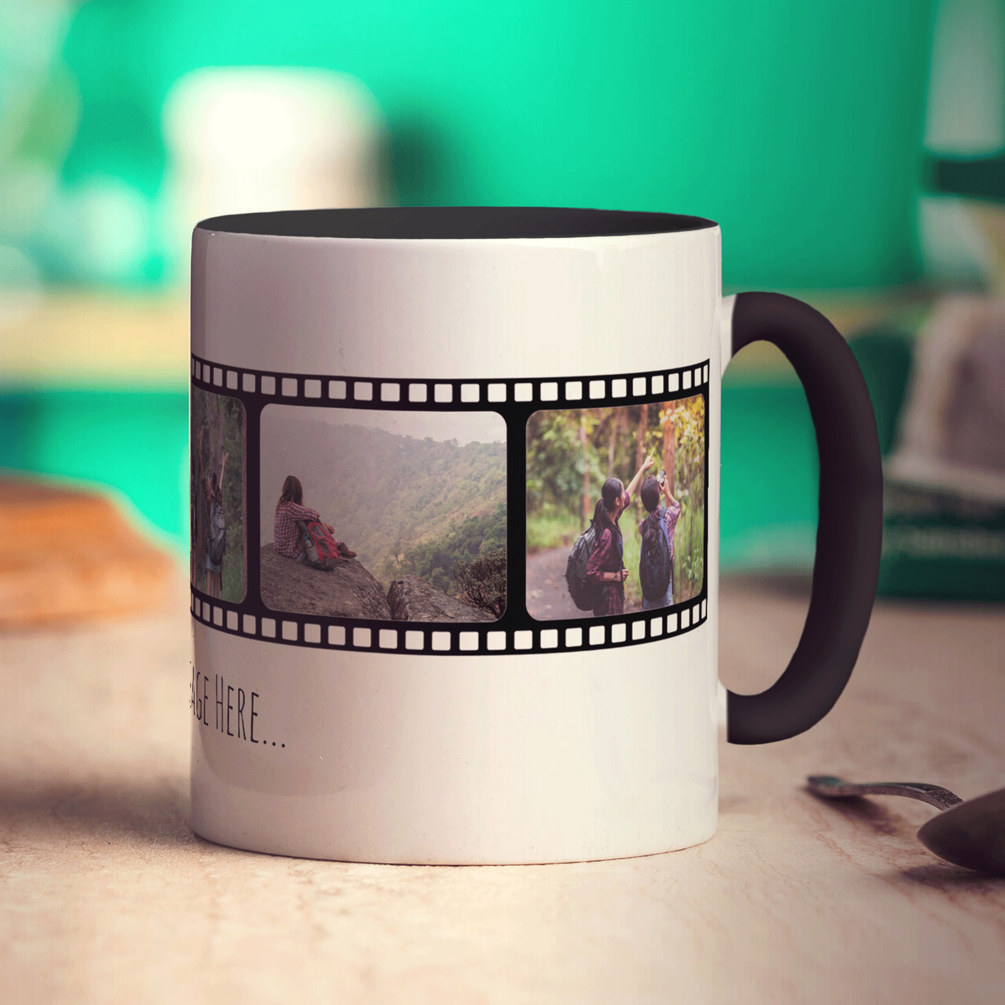 Film Strip Personalised Photo and Message Mug