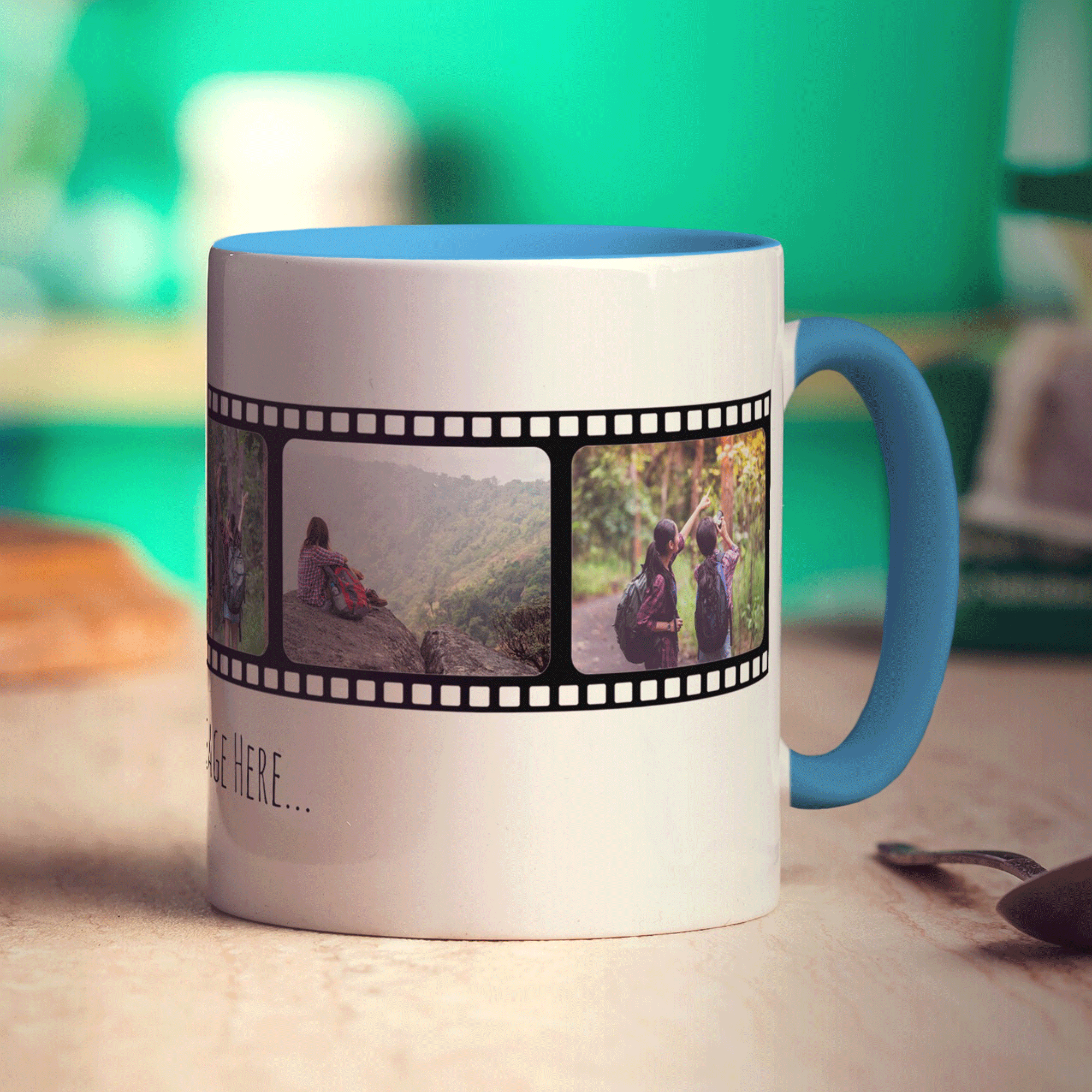 Film Strip Personalised Photo and Message Mug
