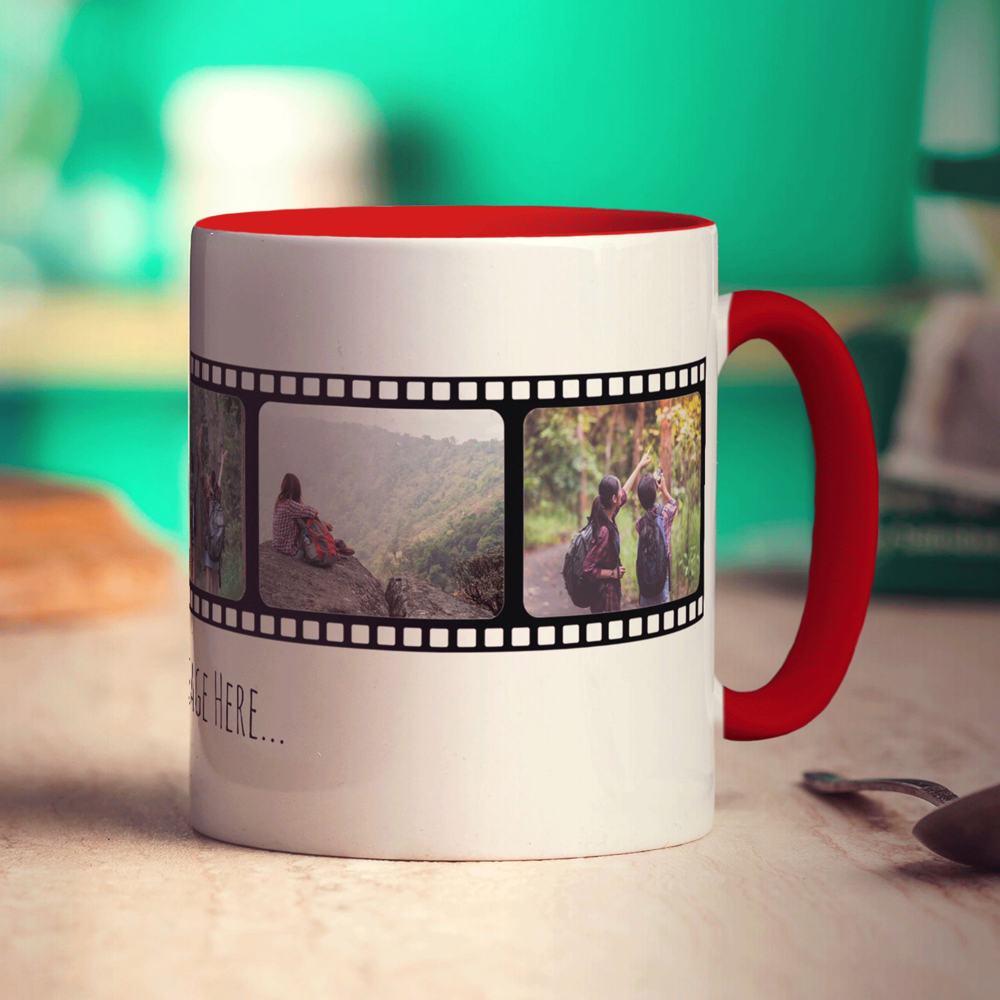 Film Strip Personalised Photo and Message Mug