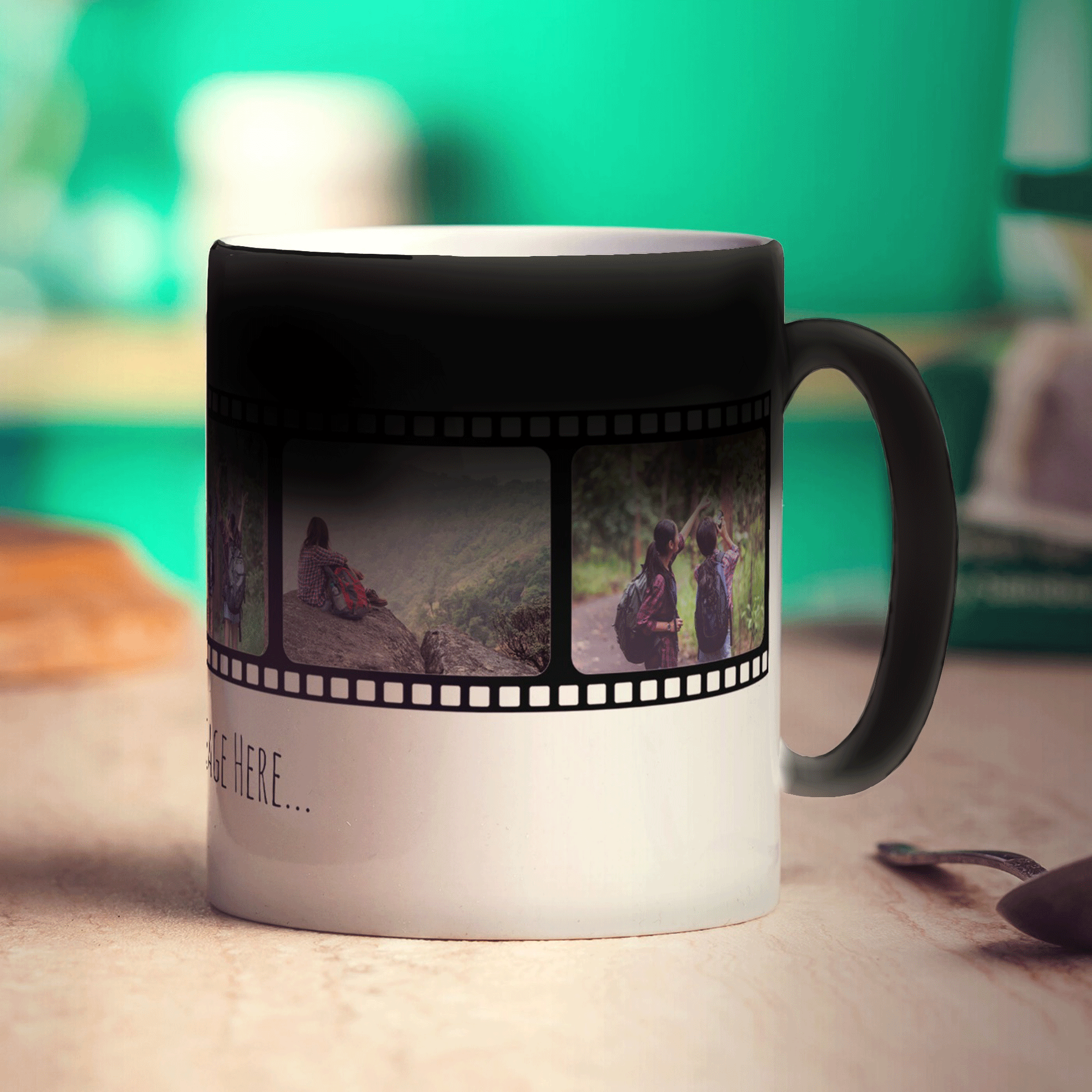 Film Strip Personalised Photo and Message Mug
