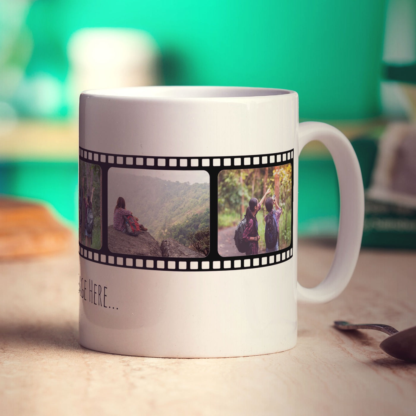 Film Strip Personalised Photo and Message Mug