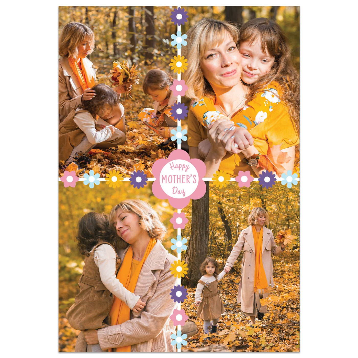 Flower Photo Grid Mother's Day Card