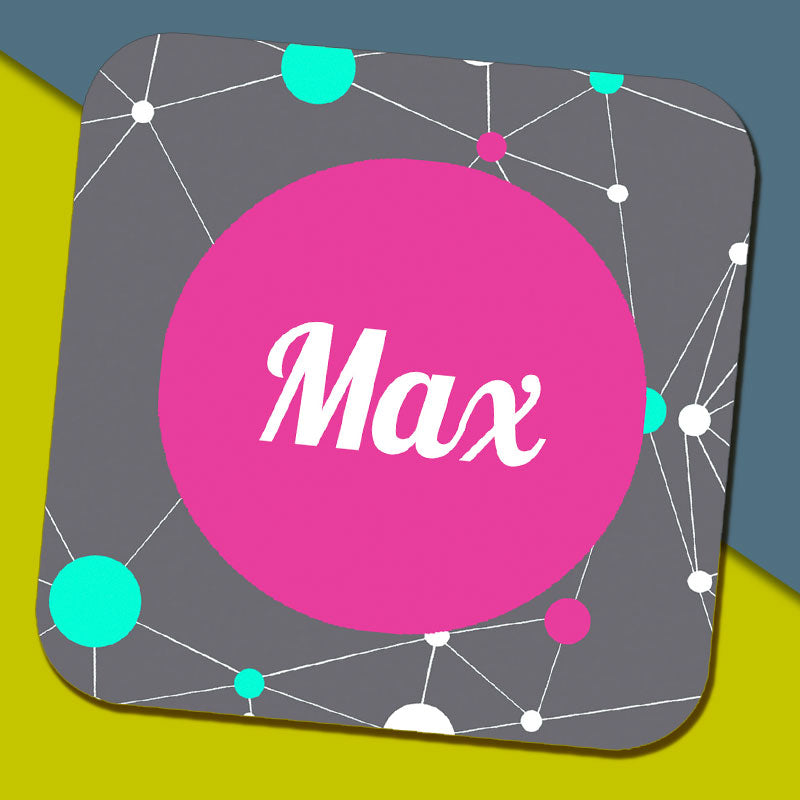 Geometric Name Coaster by Jessica Peppin