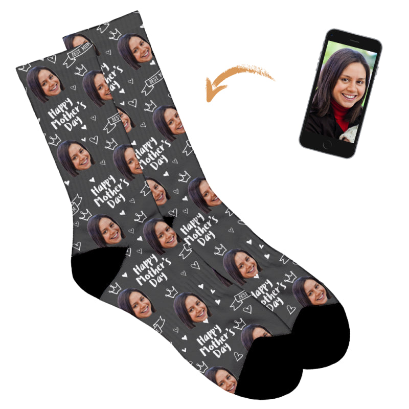 Happy Mother's Day Socks - Crown Design